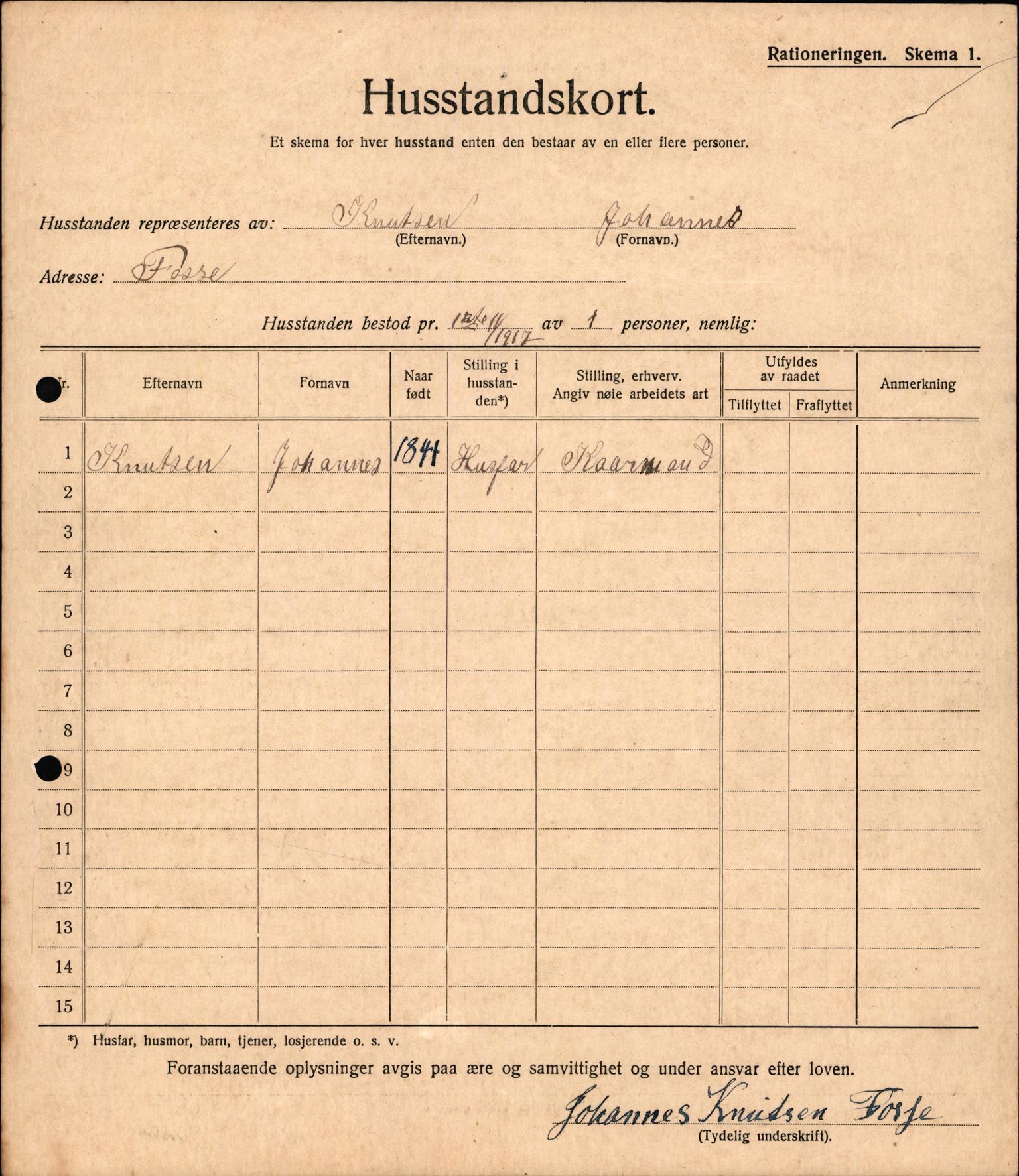 IKAH, Meland kommune, Provianteringsrådet, Husstander per 01.11.1917, 1917-1918, s. 235