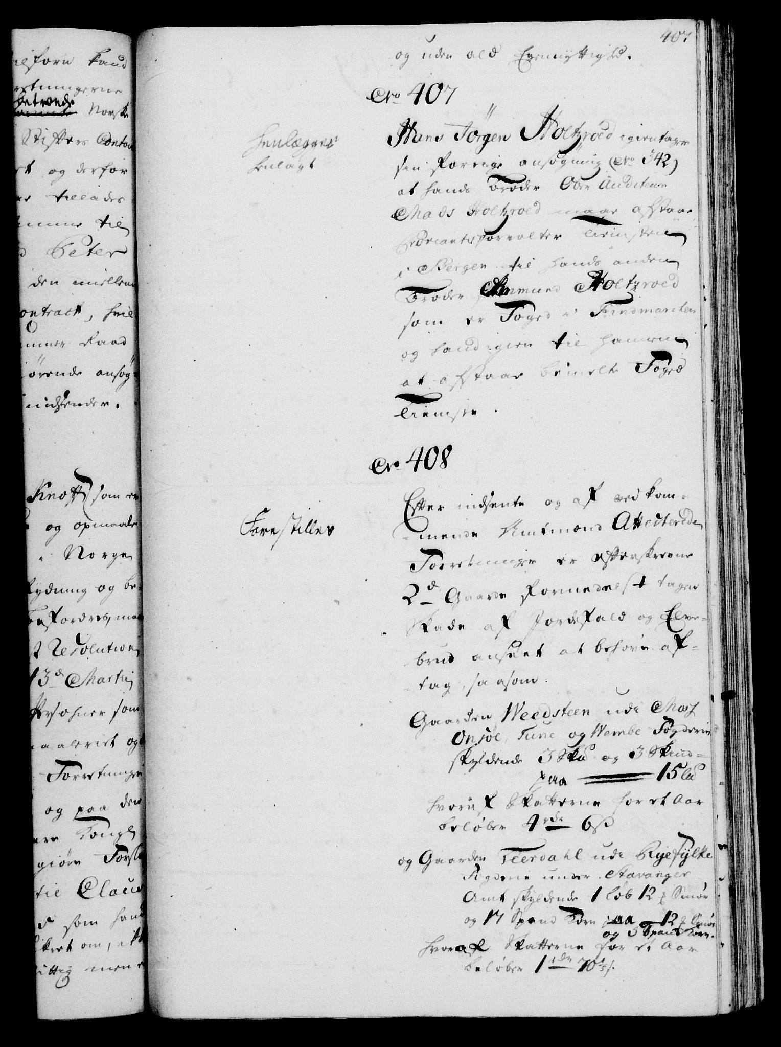 Rentekammeret, Kammerkanselliet, RA/EA-3111/G/Gh/Gha/L0031: Norsk ekstraktmemorialprotokoll (merket RK 53.76), 1751-1753, s. 407
