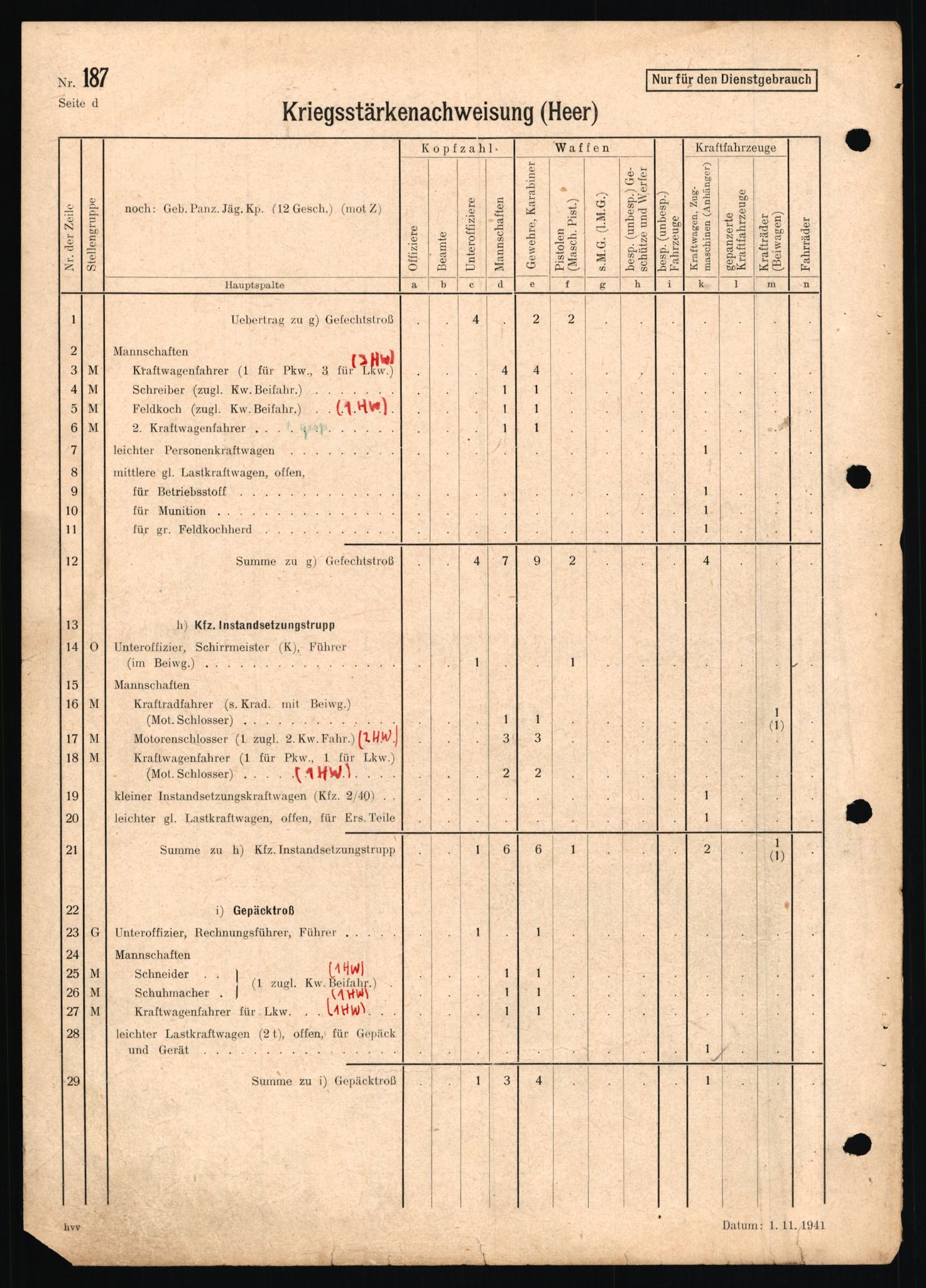 Forsvarets Overkommando. 2 kontor. Arkiv 11.4. Spredte tyske arkivsaker, AV/RA-RAFA-7031/D/Dar/Dara/L0020: Kriegsstärkenachweisungen, 1943-1945, s. 551