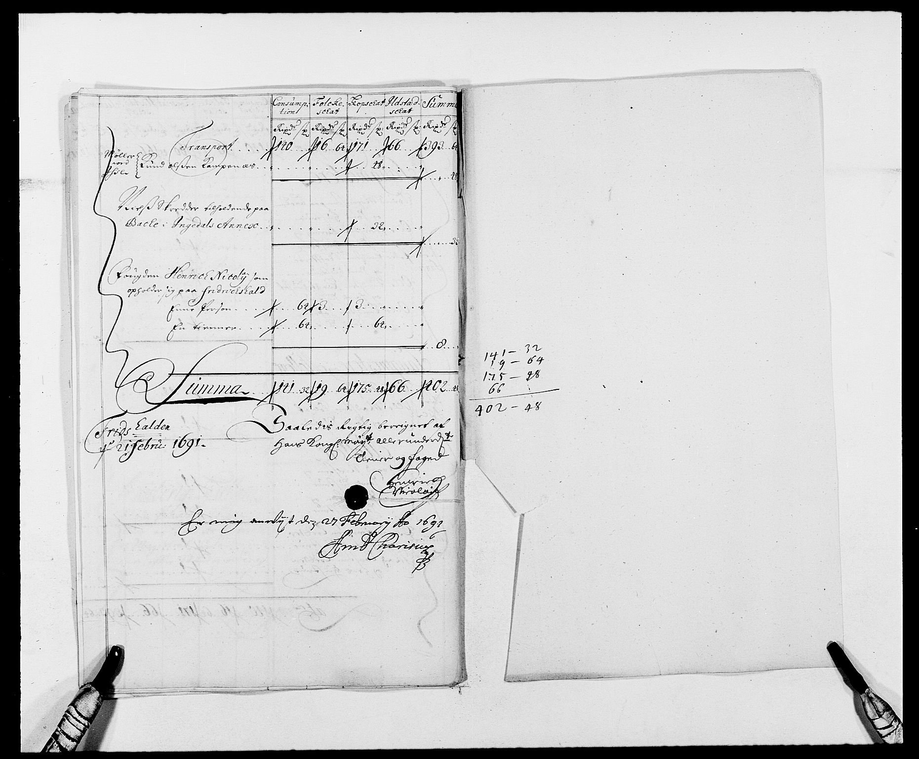 Rentekammeret inntil 1814, Reviderte regnskaper, Fogderegnskap, AV/RA-EA-4092/R01/L0010: Fogderegnskap Idd og Marker, 1690-1691, s. 269