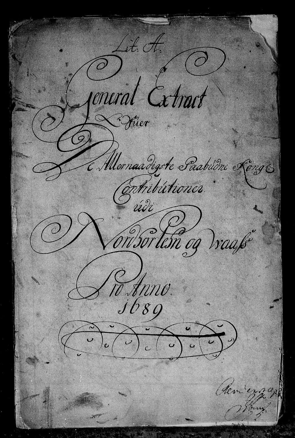 Rentekammeret inntil 1814, Reviderte regnskaper, Stiftamtstueregnskaper, Bergen stiftamt, RA/EA-6043/R/Rc/L0089: Bergen stiftamt, 1688-1689