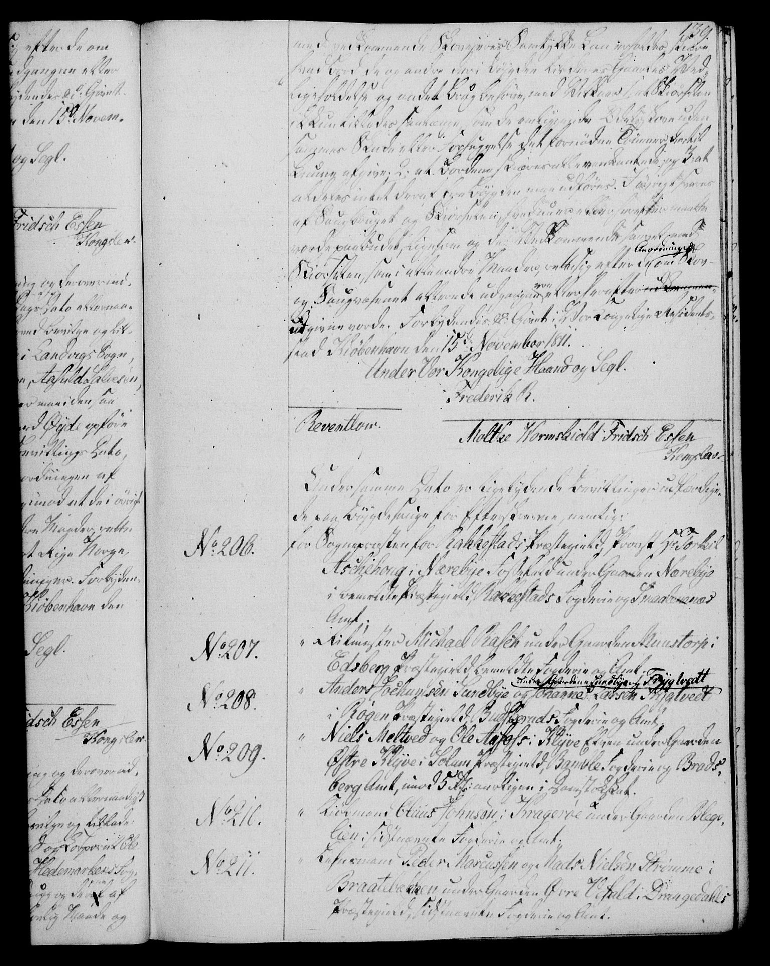 Rentekammeret, Kammerkanselliet, AV/RA-EA-3111/G/Gg/Gga/L0020: Norsk ekspedisjonsprotokoll med register (merket RK 53.20), 1811-1814, s. 139