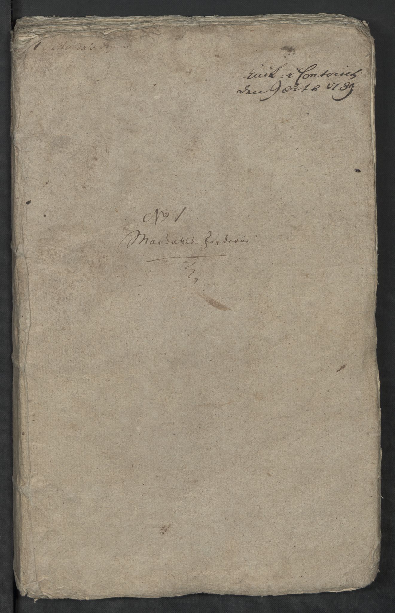 Rentekammeret inntil 1814, Reviderte regnskaper, Mindre regnskaper, RA/EA-4068/Rf/Rfe/L0023: Mandal fogderi, 1789, s. 61