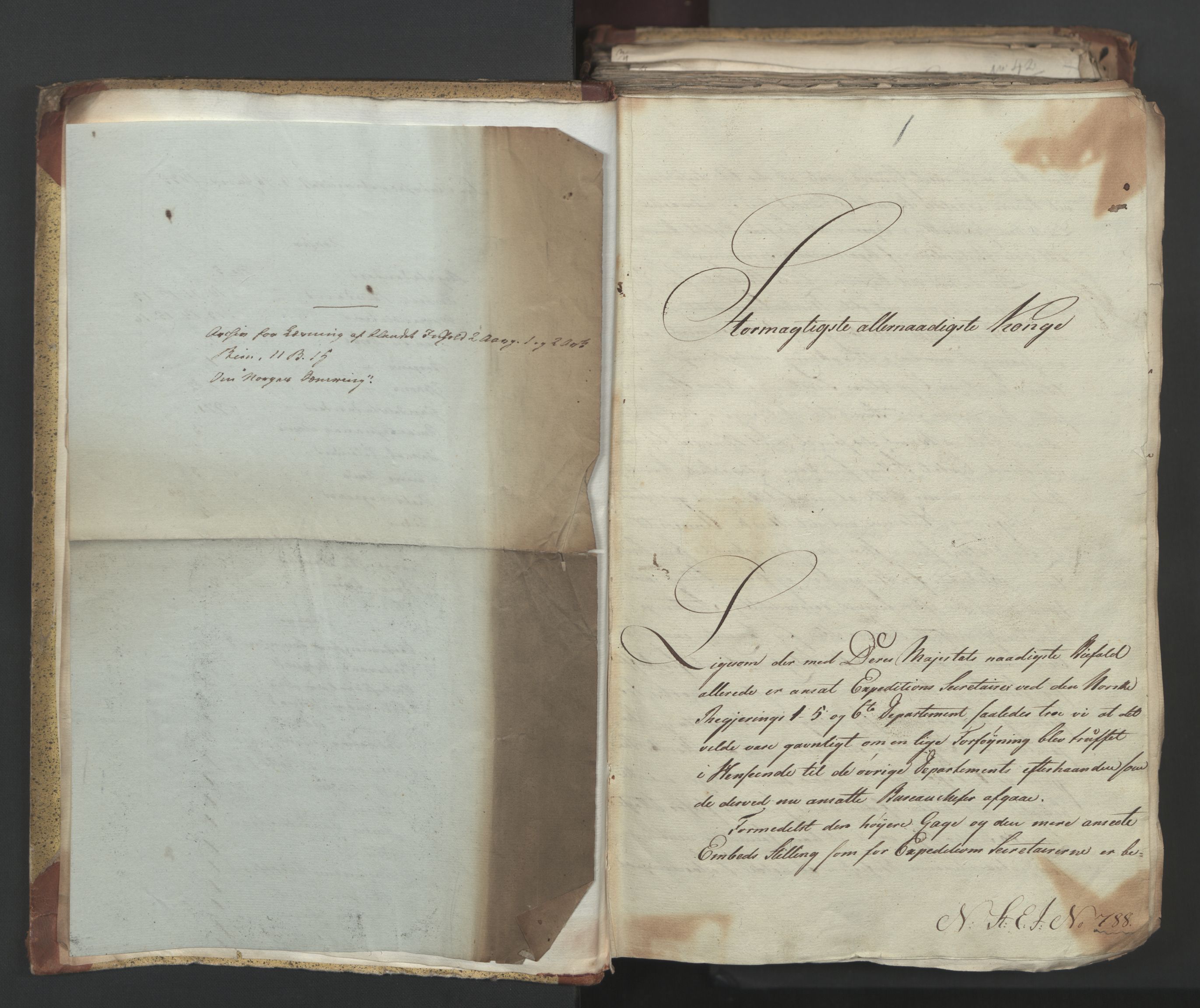 Statsrådsavdelingen i Stockholm, AV/RA-S-1003/D/Da/L0004: Regjeringsinnstillinger nr. 788-999, 1815, s. 4