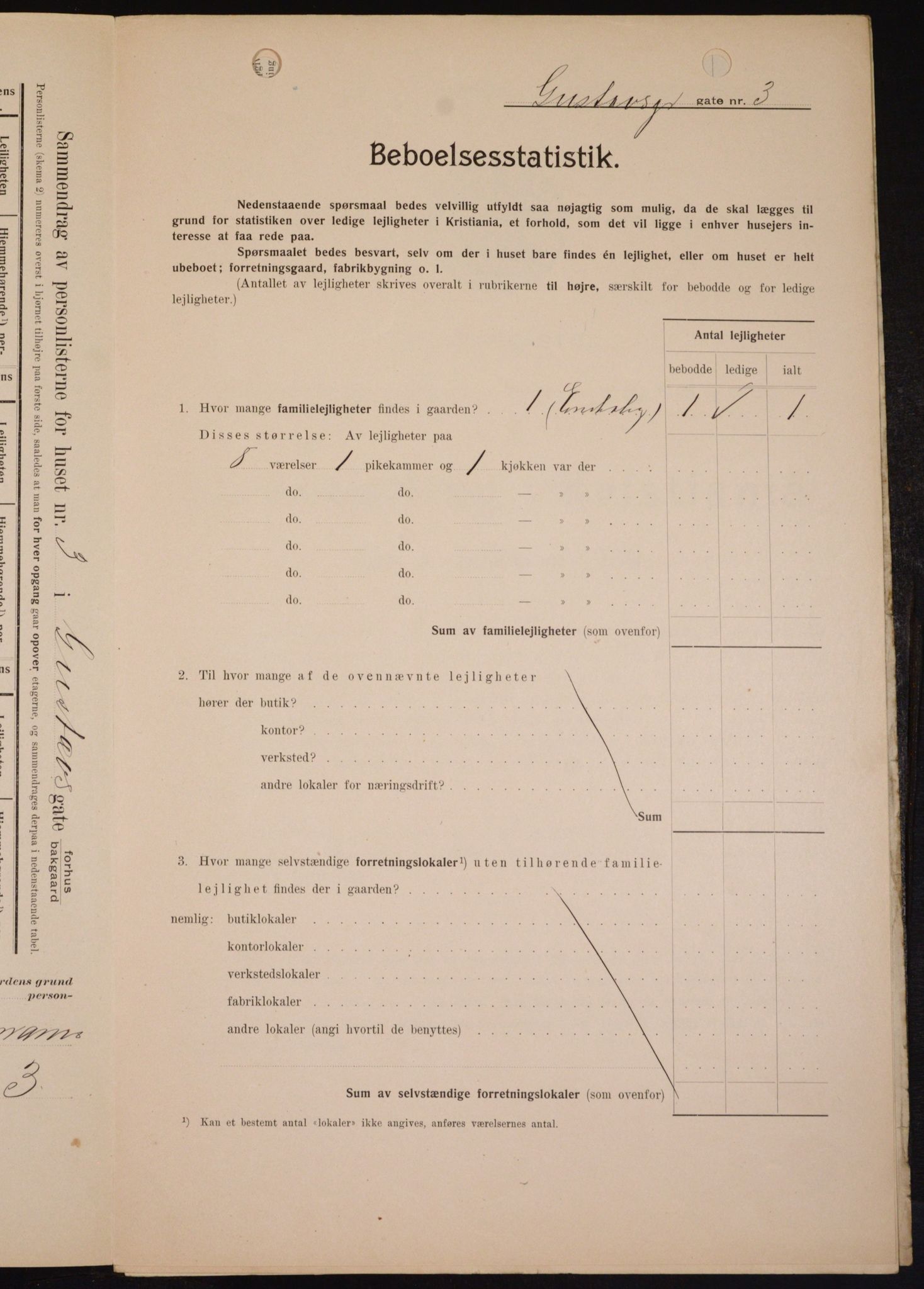 OBA, Kommunal folketelling 1.2.1909 for Kristiania kjøpstad, 1909, s. 29553