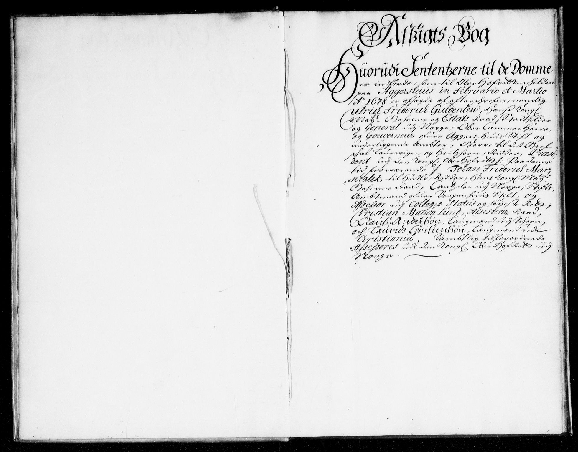 Overhoffretten 1667-1797, RA/EA-2884/Aa/L0013: Avsiktsprotokoll, 1678