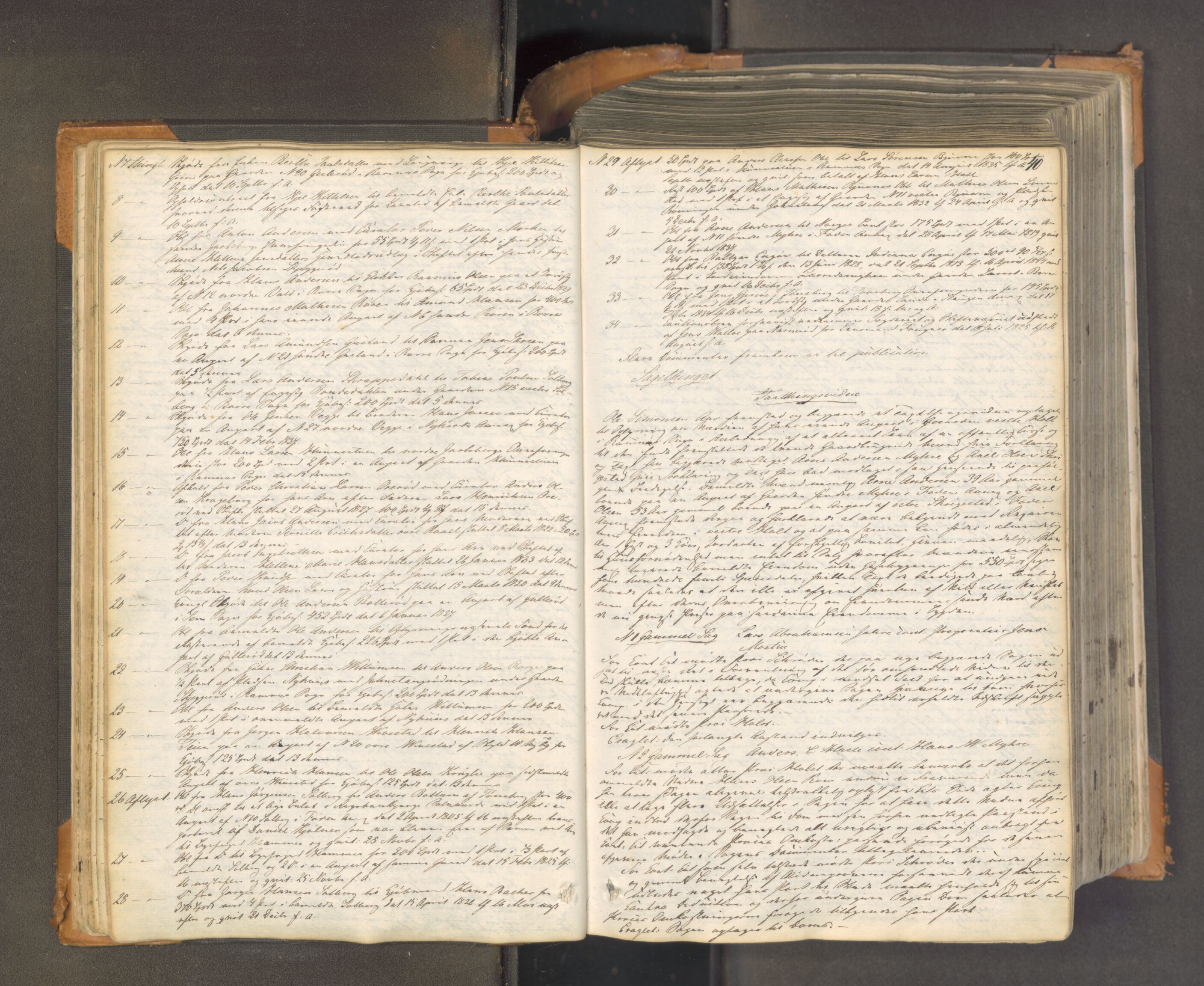 Søndre Jarlsberg sorenskriveri, AV/SAKO-A-129/F/Fa/L0033: Tingbok, 1837-1845, s. 39b-40a