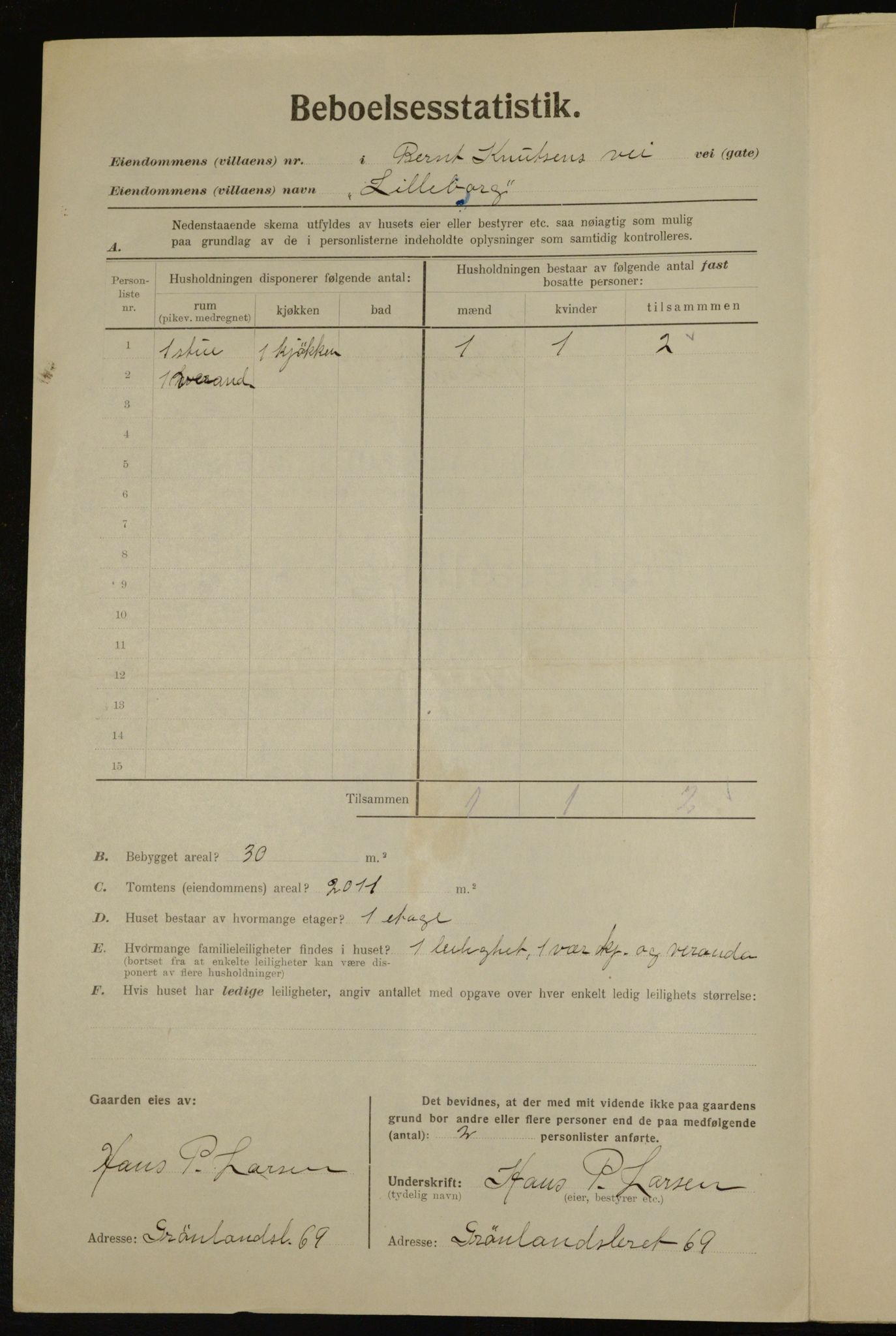 , Kommunal folketelling 1.12.1923 for Aker, 1923, s. 44177