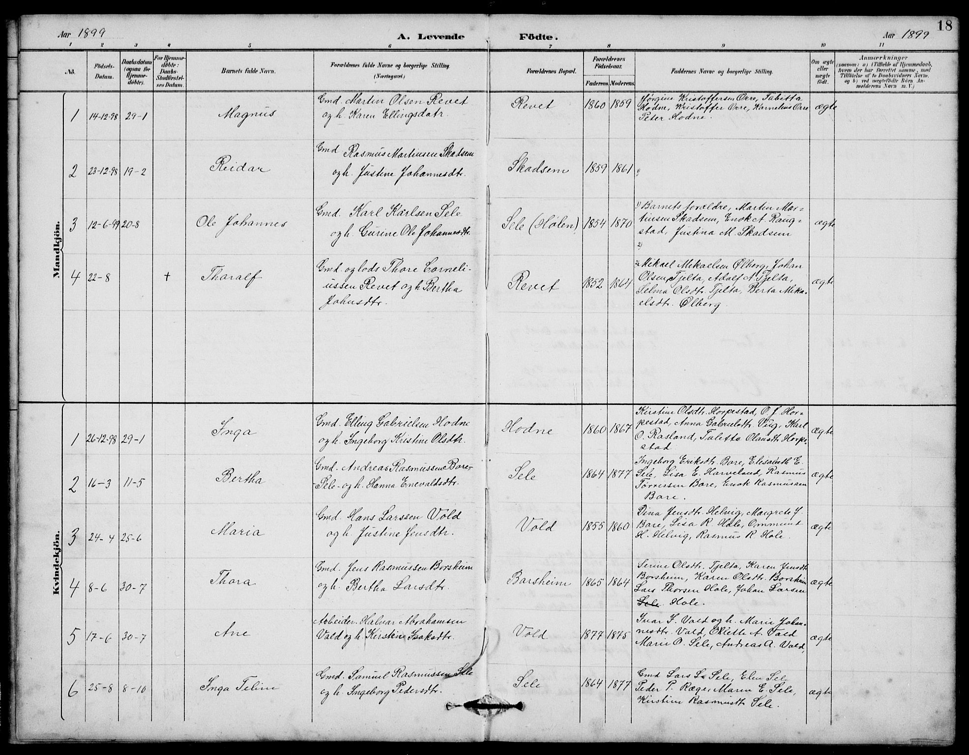 Klepp sokneprestkontor, AV/SAST-A-101803/001/3/30BB/L0006: Klokkerbok nr. B 6, 1889-1936, s. 18