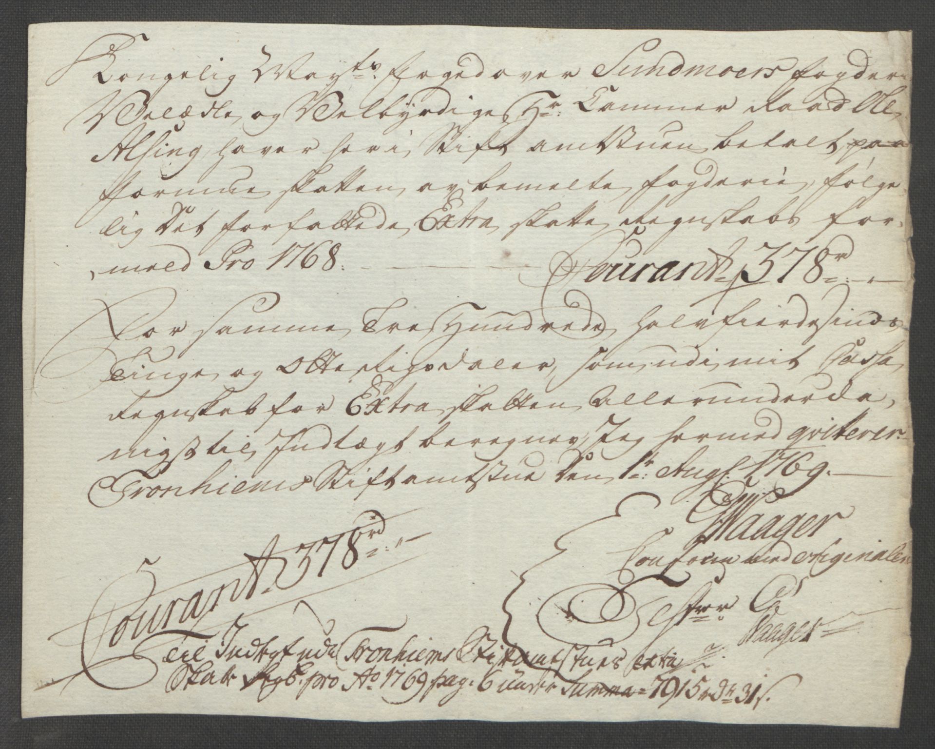 Rentekammeret inntil 1814, Reviderte regnskaper, Fogderegnskap, RA/EA-4092/R54/L3645: Ekstraskatten Sunnmøre, 1762-1772, s. 136