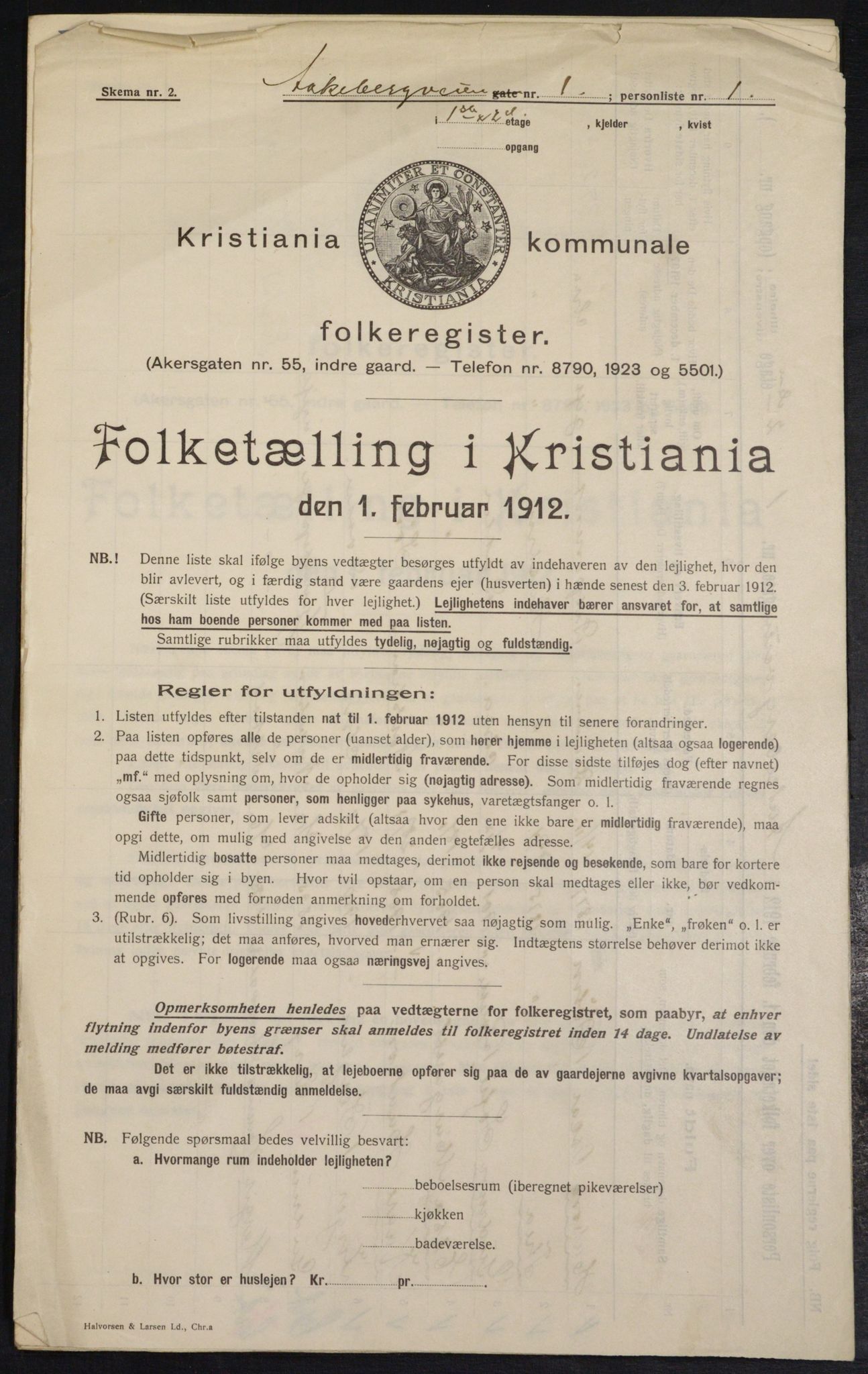 OBA, Kommunal folketelling 1.2.1912 for Kristiania, 1912, s. 130320