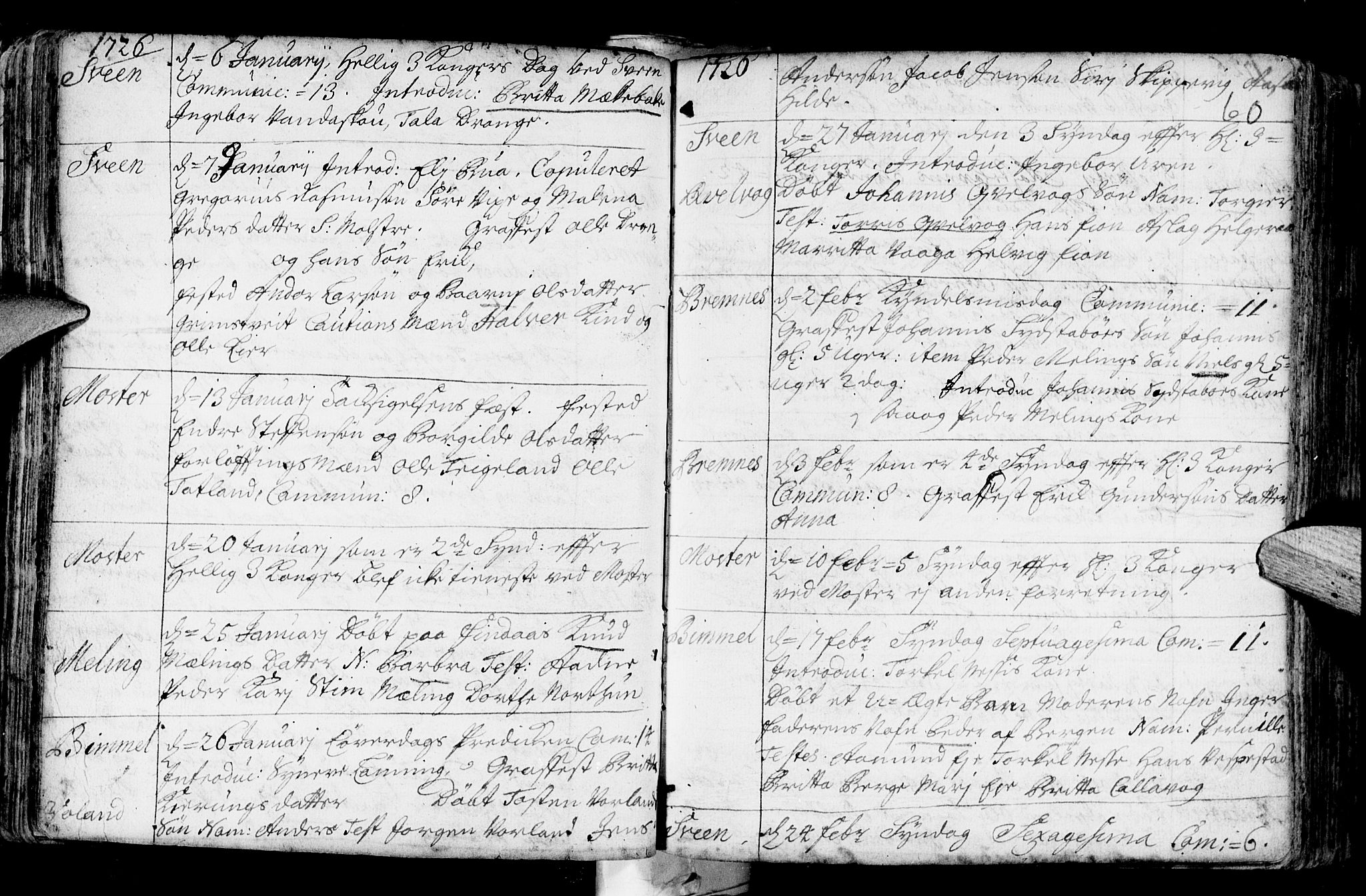 Finnås sokneprestembete, AV/SAB-A-99925/H/Ha/Haa/Haaa/L0001: Ministerialbok nr. A 1, 1718-1744, s. 60