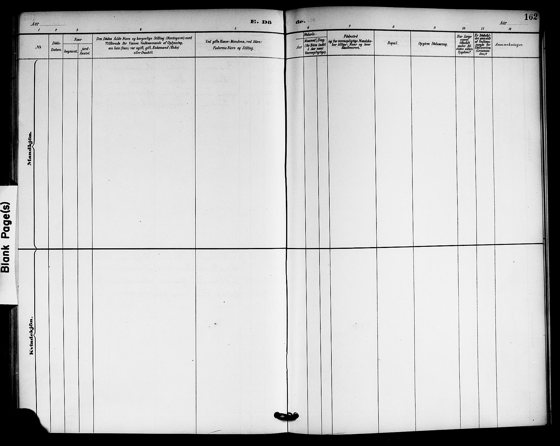 Gransherad kirkebøker, SAKO/A-267/G/Gb/L0003: Klokkerbok nr. II 3, 1887-1921, s. 162