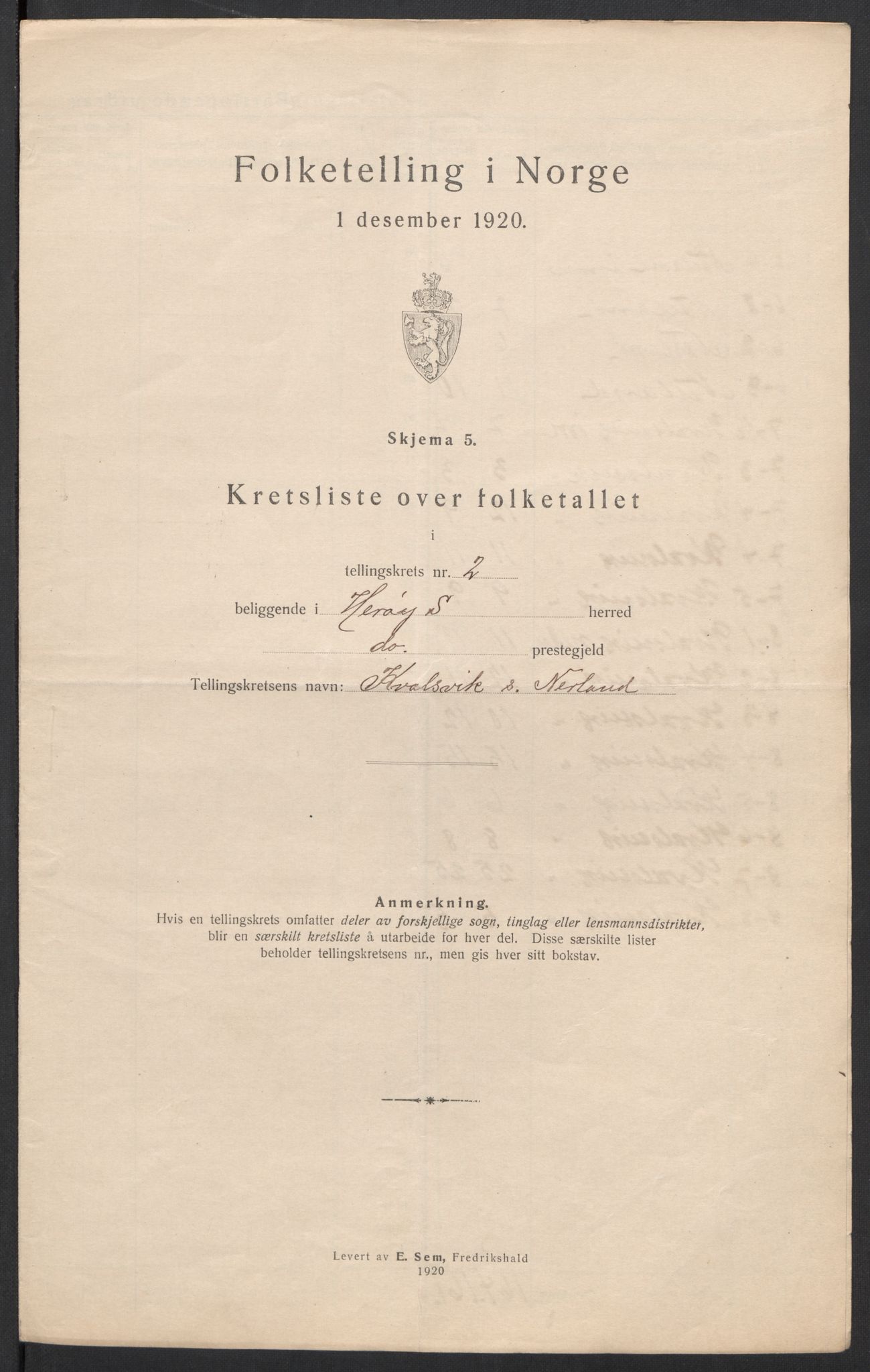 SAT, Folketelling 1920 for 1515 Herøy herred, 1920, s. 9