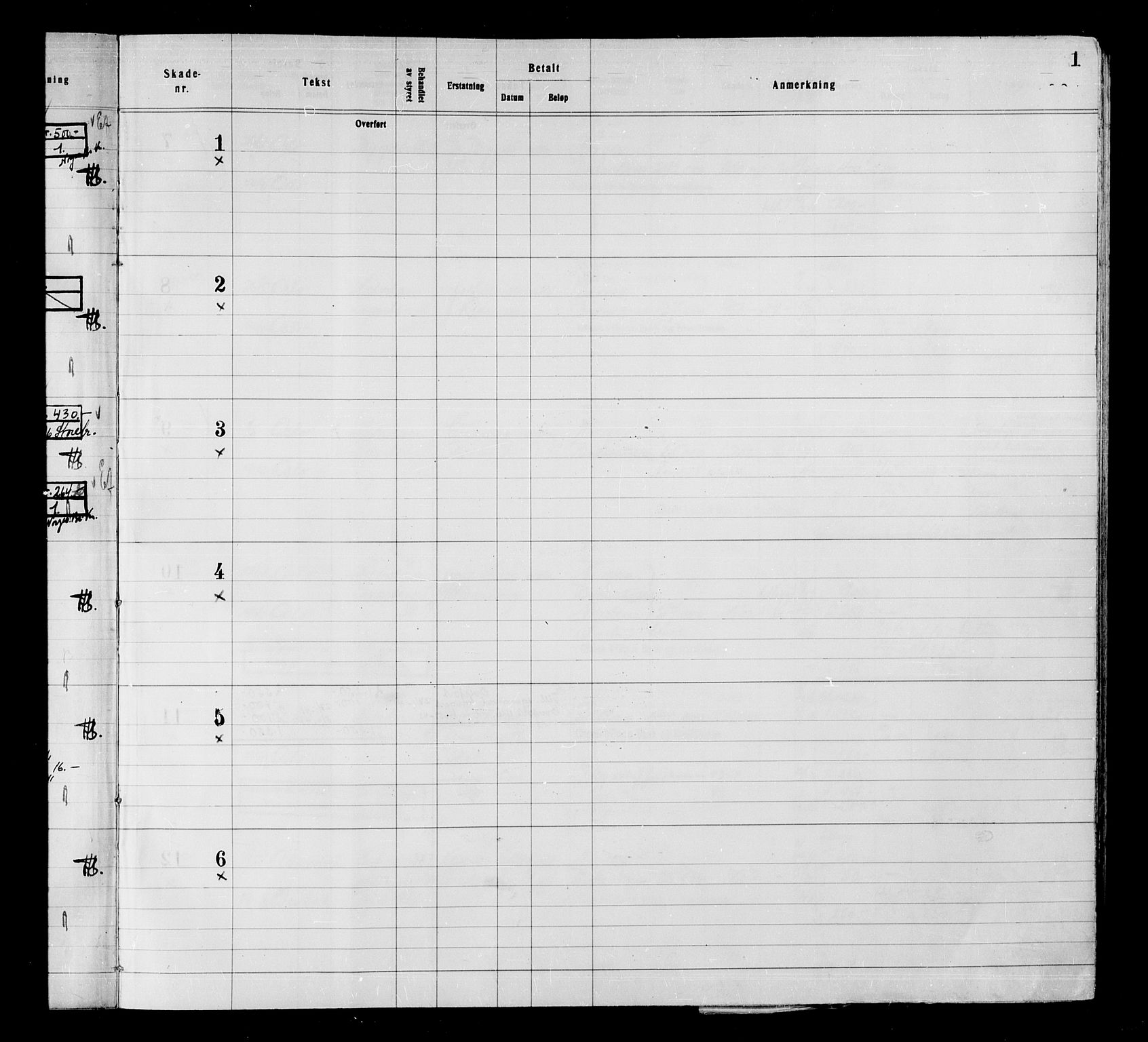 Krigsskadetrygdene for bygninger og løsøre, AV/RA-S-1548/V/L0029: Bygning, branntrygdet., 1940-1945