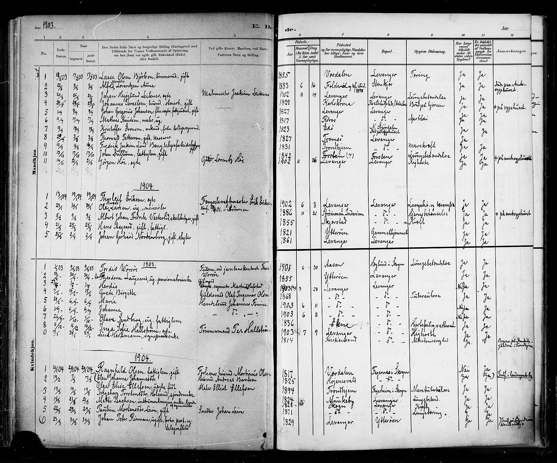 Ministerialprotokoller, klokkerbøker og fødselsregistre - Nord-Trøndelag, SAT/A-1458/720/L0192: Klokkerbok nr. 720C01, 1880-1917, s. 124b