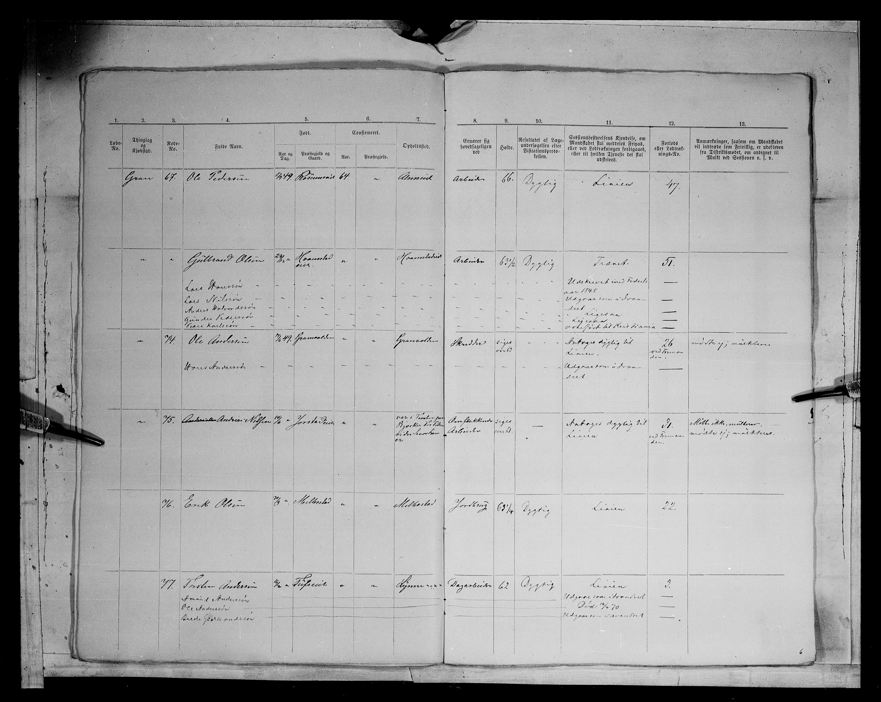 Fylkesmannen i Oppland, AV/SAH-FYO-002/1/K/Kg/L1166: Gran og Jevnaker, 1860-1879, s. 8732