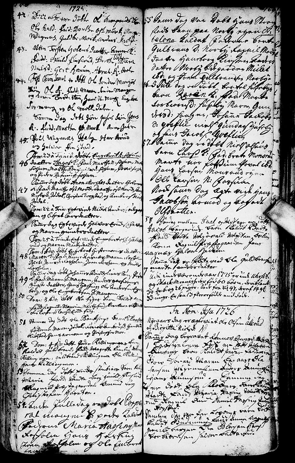 Aurskog prestekontor Kirkebøker, SAO/A-10304a/F/Fa/L0001: Ministerialbok nr. I 1, 1707-1735, s. 168-169