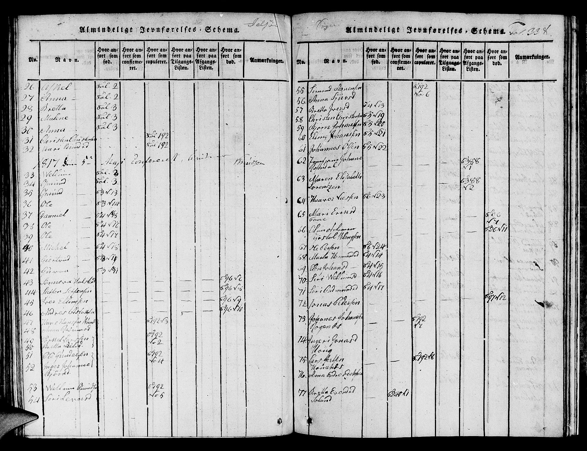 Jelsa sokneprestkontor, AV/SAST-A-101842/01/V/L0001: Klokkerbok nr. B 1 /1, 1816-1828, s. 338