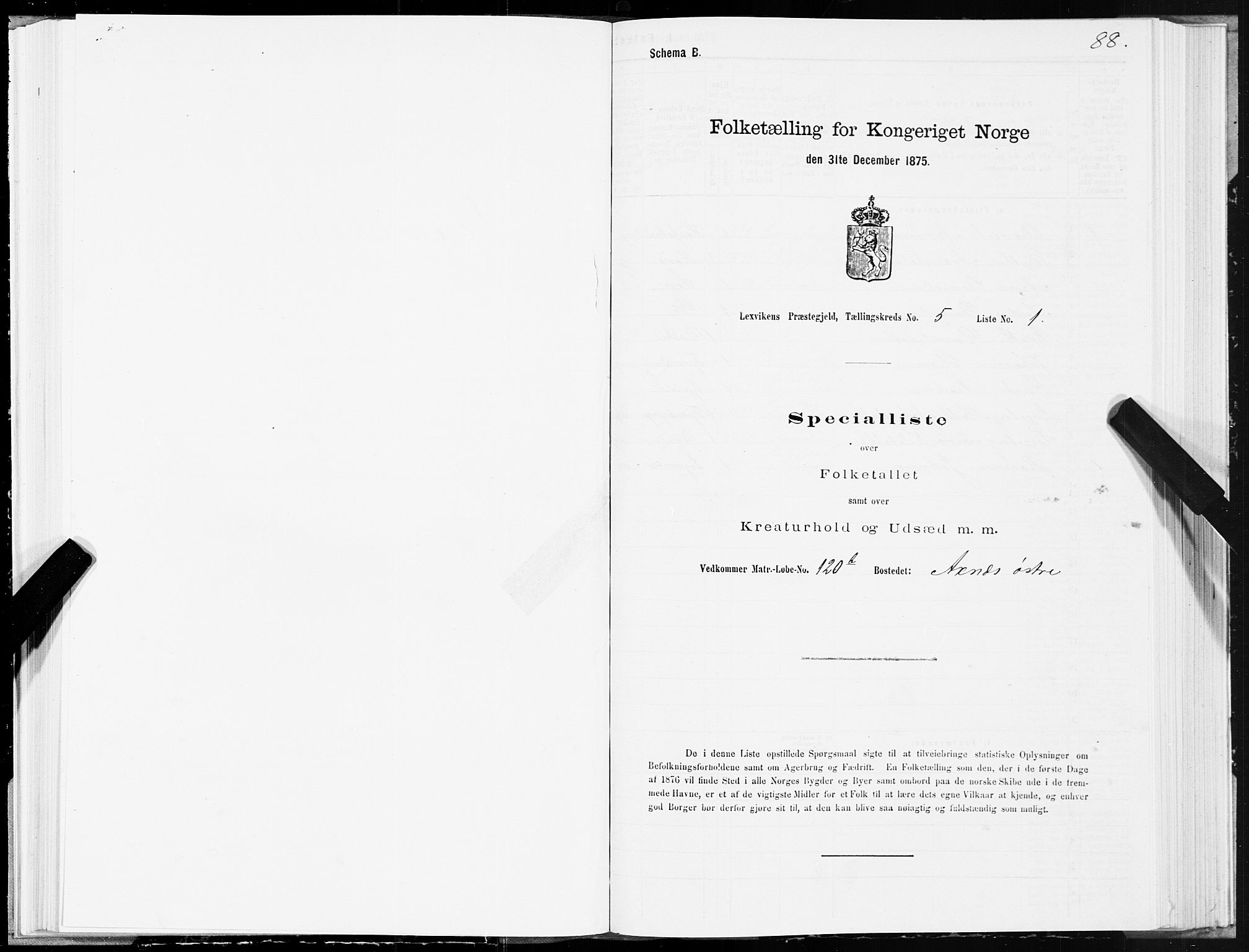 SAT, Folketelling 1875 for 1718P Leksvik prestegjeld, 1875, s. 3088