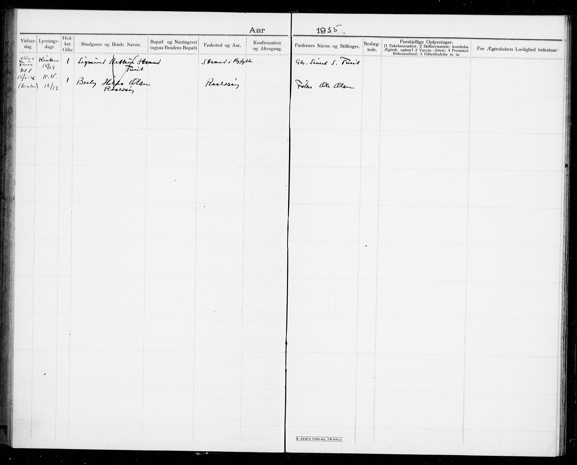 Hetland sokneprestkontor, SAST/A-101826/70/705BA/L0005: Lysningsprotokoll nr. 705.BA.5, 1911-1935