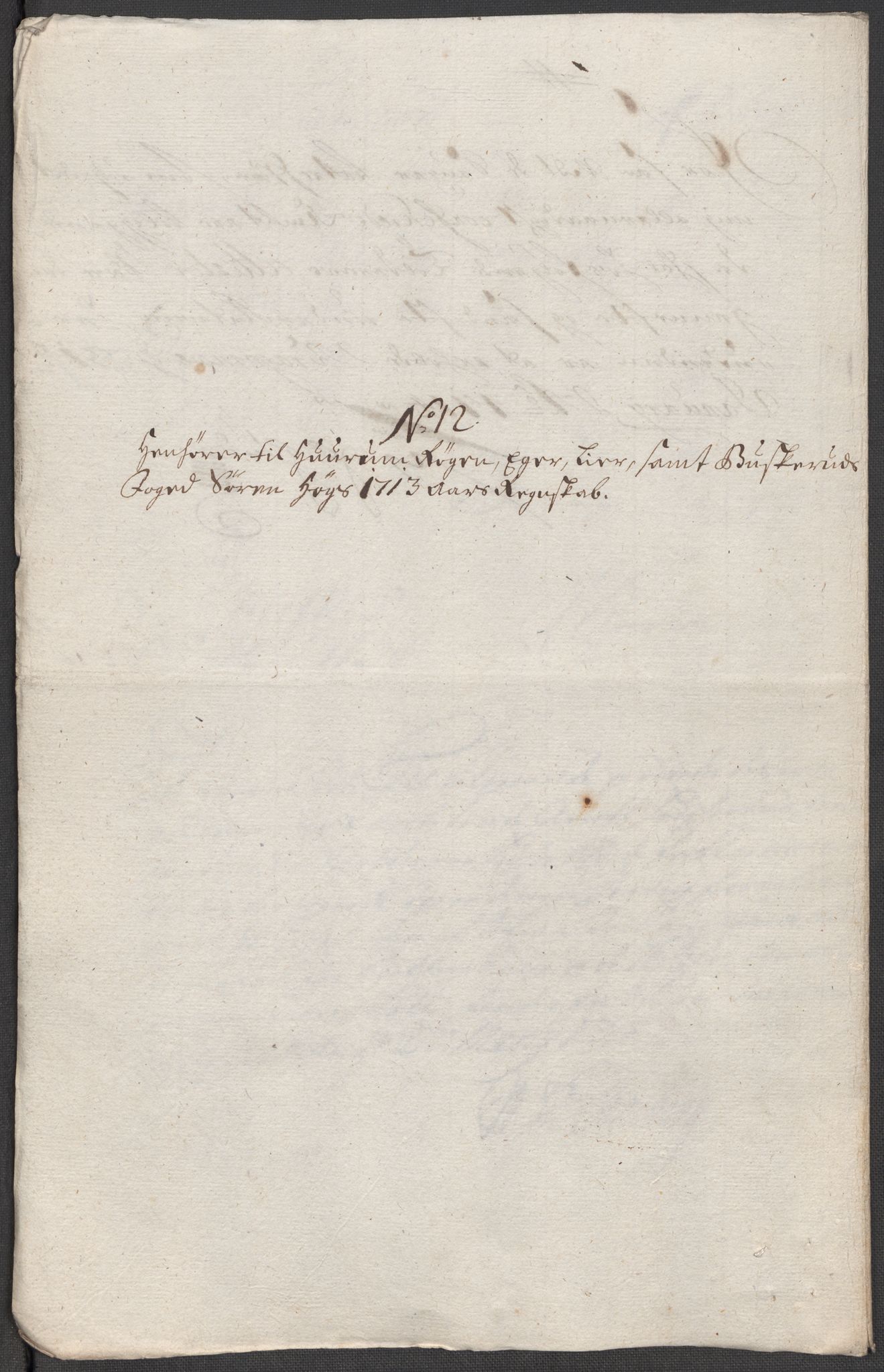 Rentekammeret inntil 1814, Reviderte regnskaper, Fogderegnskap, RA/EA-4092/R31/L1708: Fogderegnskap Hurum, Røyken, Eiker, Lier og Buskerud, 1713, s. 292