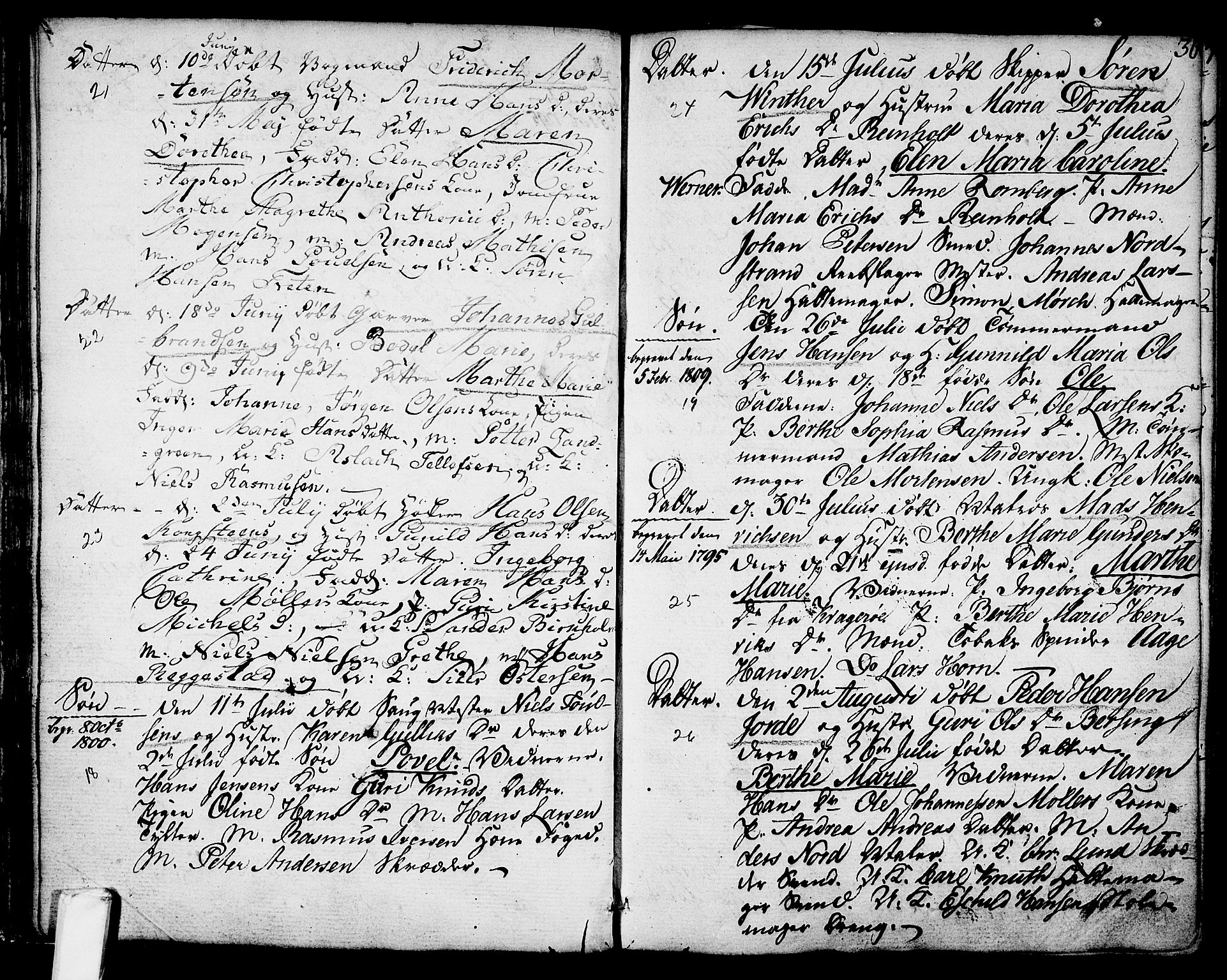 Larvik kirkebøker, AV/SAKO-A-352/G/Ga/L0001: Klokkerbok nr. I 1, 1785-1807, s. 36
