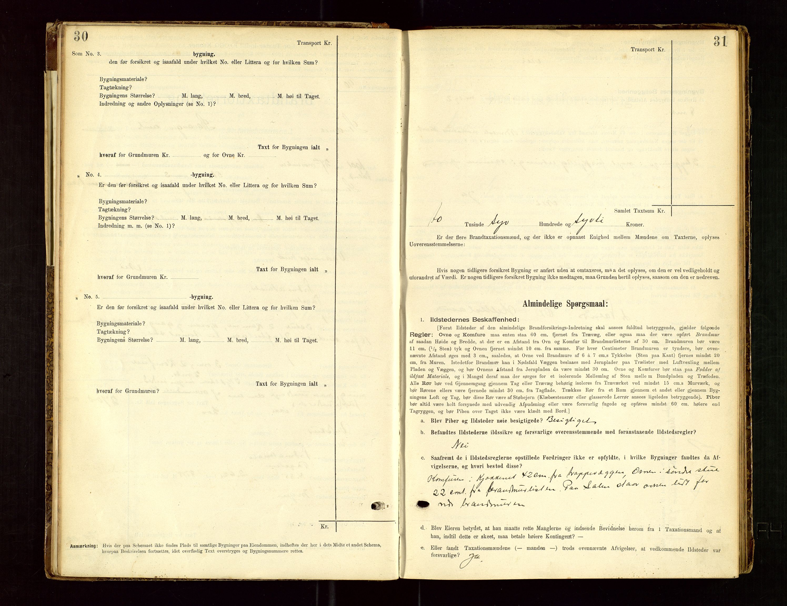 Skudenes lensmannskontor, AV/SAST-A-100444/Gob/L0001: "Brandtaxationsprotokoll", 1895-1924, s. 30-31