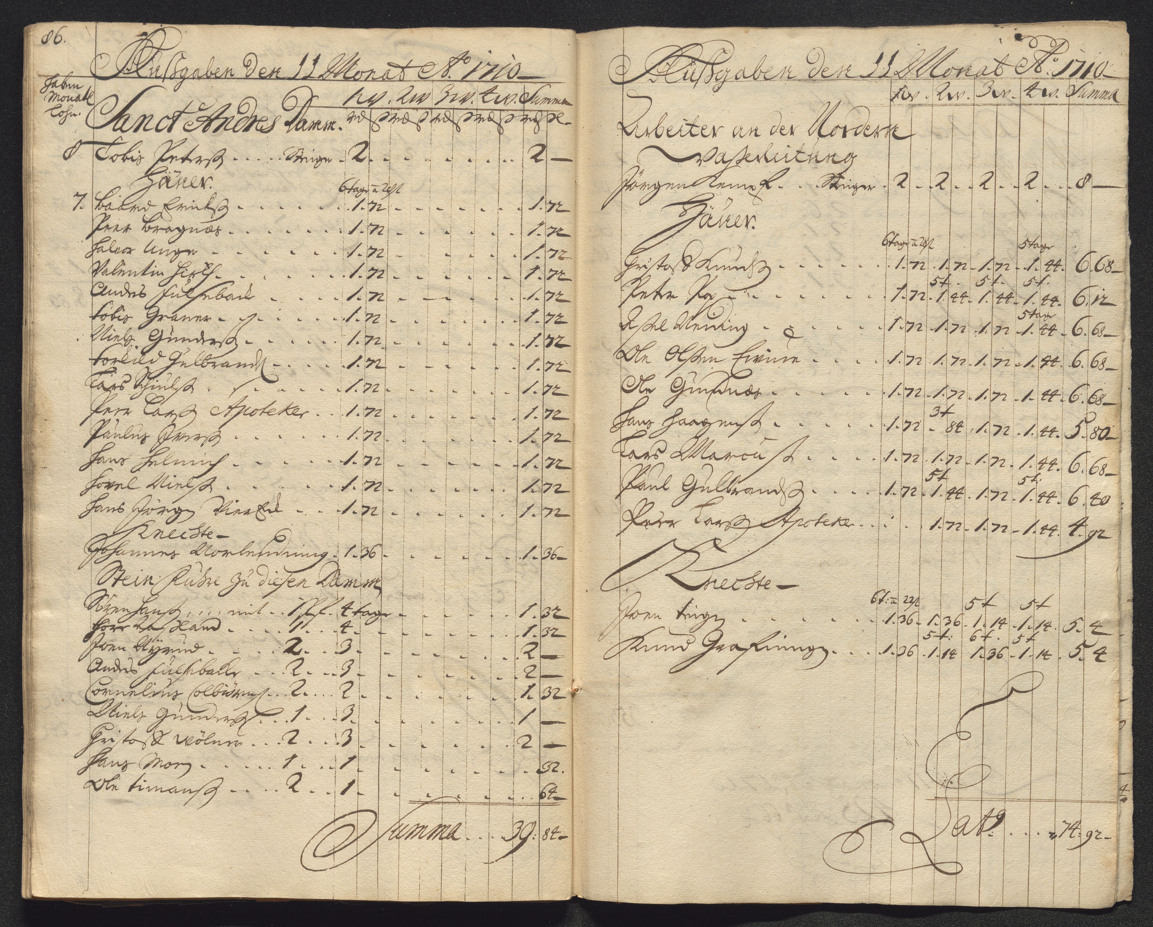 Kongsberg Sølvverk 1623-1816, AV/SAKO-EA-3135/001/D/Dc/Dcd/L0099: Utgiftsregnskap for gruver m.m., 1710, s. 528