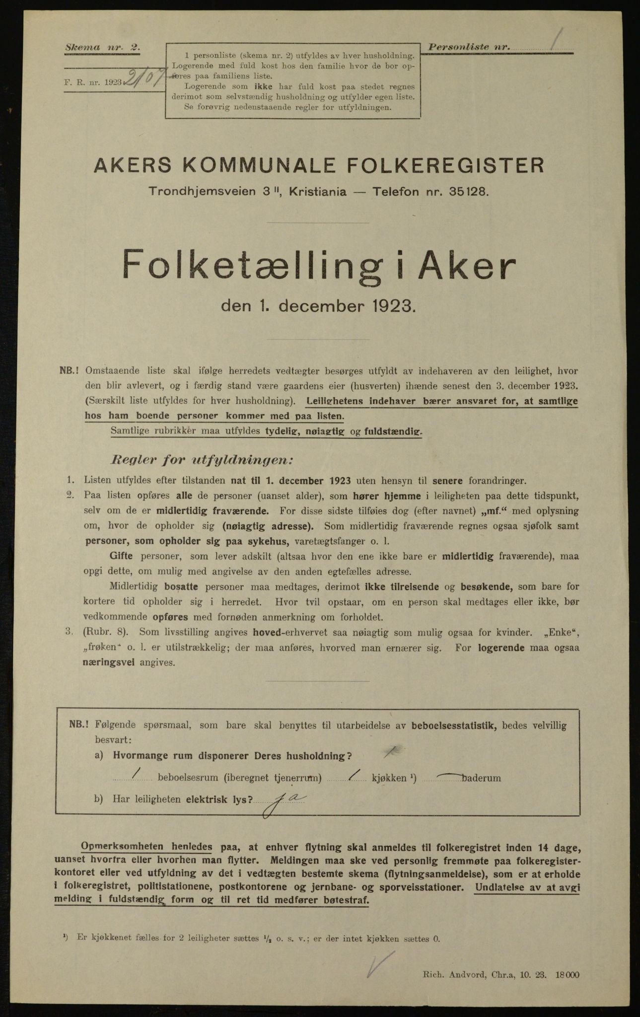 , Kommunal folketelling 1.12.1923 for Aker, 1923, s. 35811