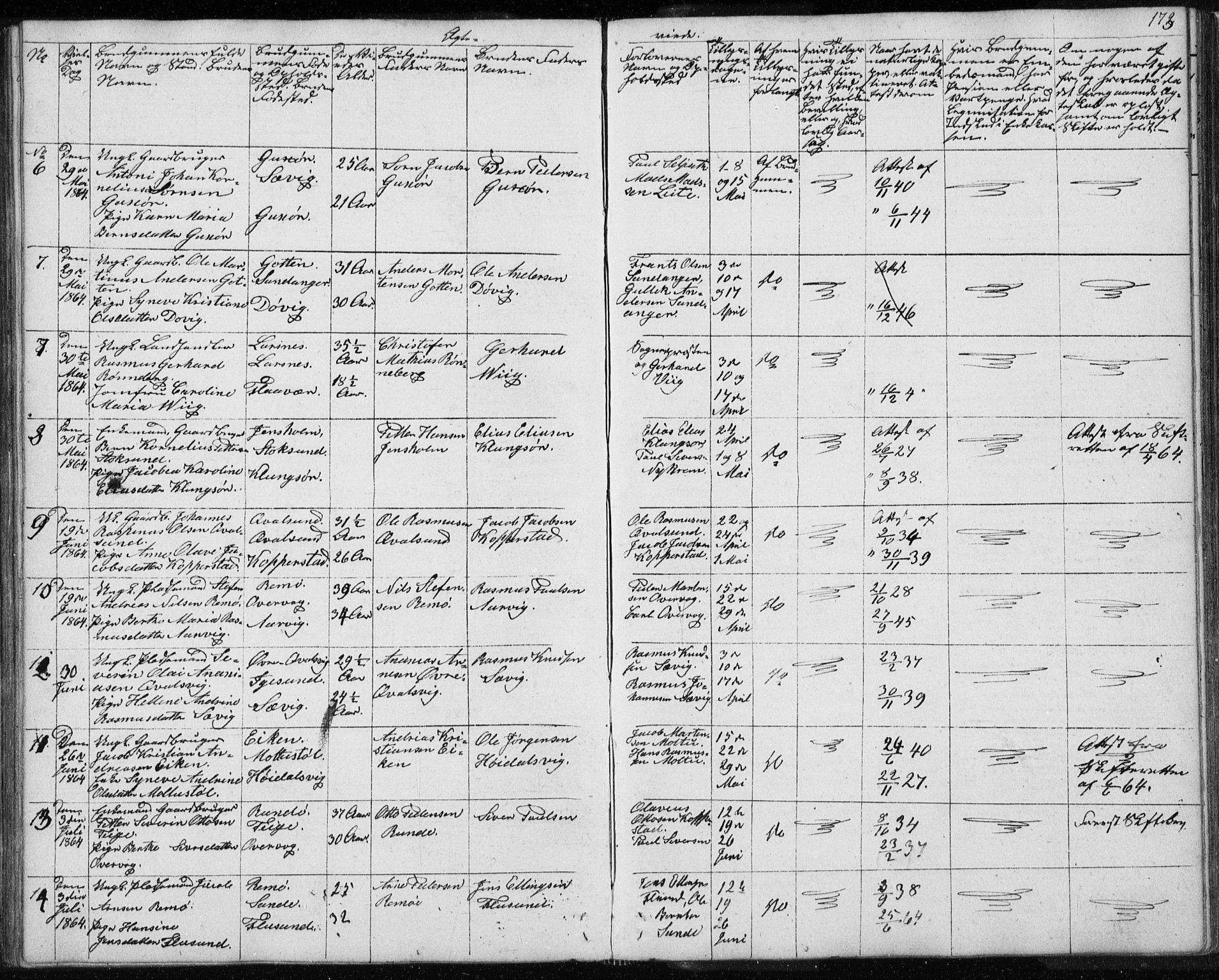 Ministerialprotokoller, klokkerbøker og fødselsregistre - Møre og Romsdal, AV/SAT-A-1454/507/L0079: Klokkerbok nr. 507C02, 1854-1877, s. 173