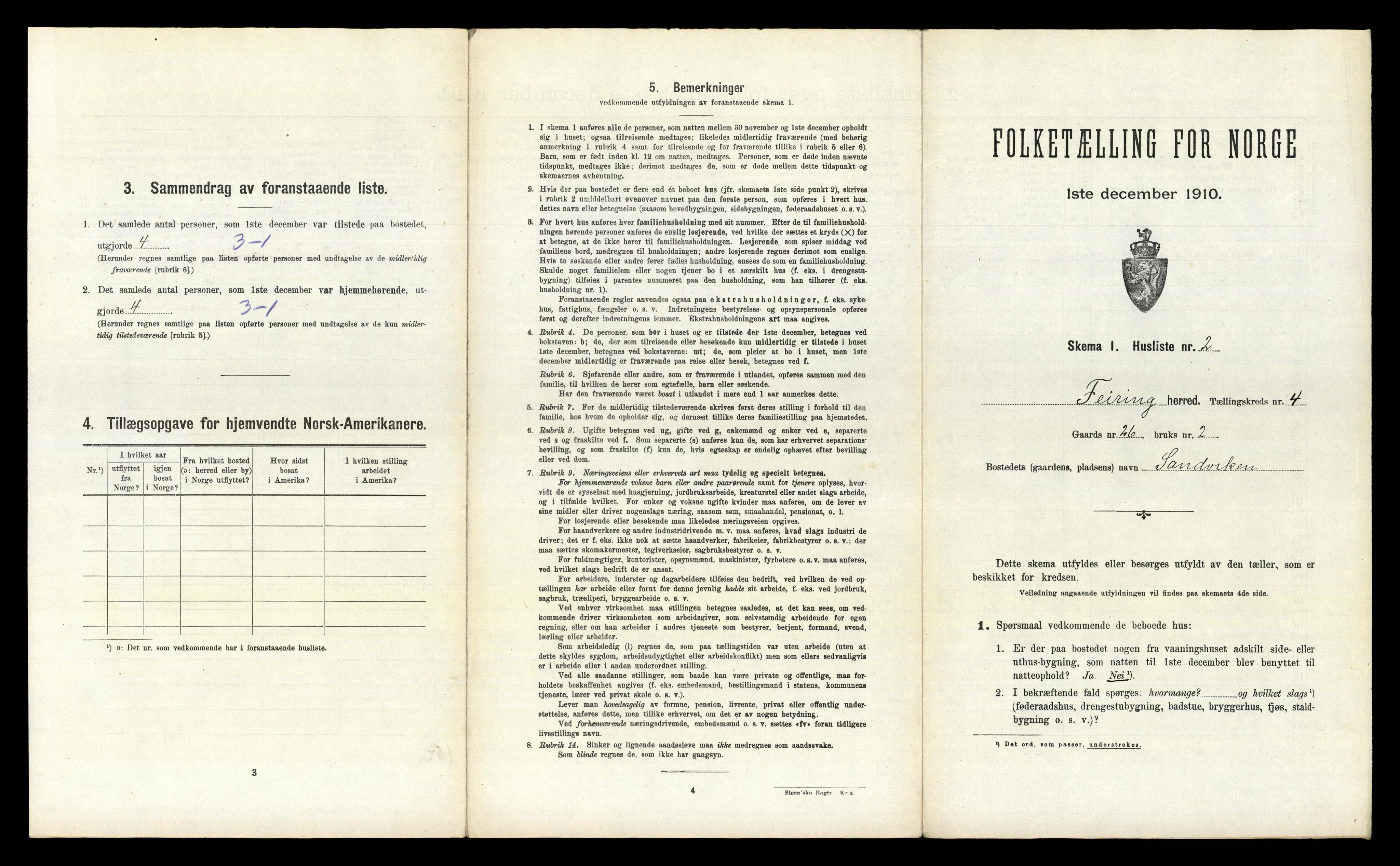 RA, Folketelling 1910 for 0240 Feiring herred, 1910, s. 328