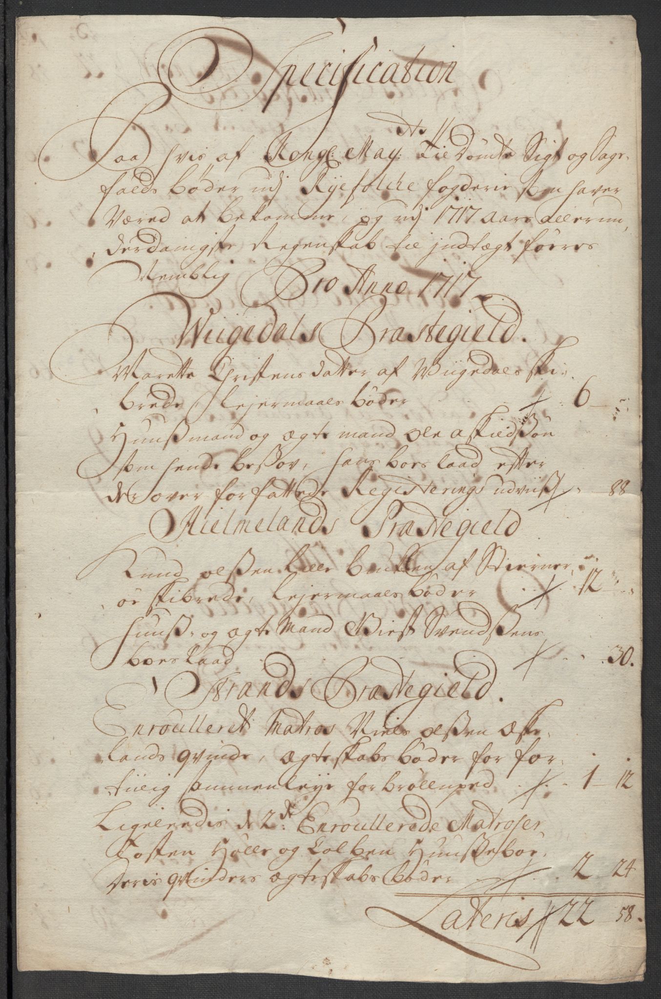 Rentekammeret inntil 1814, Reviderte regnskaper, Fogderegnskap, AV/RA-EA-4092/R47/L2870: Fogderegnskap Ryfylke, 1717, s. 305