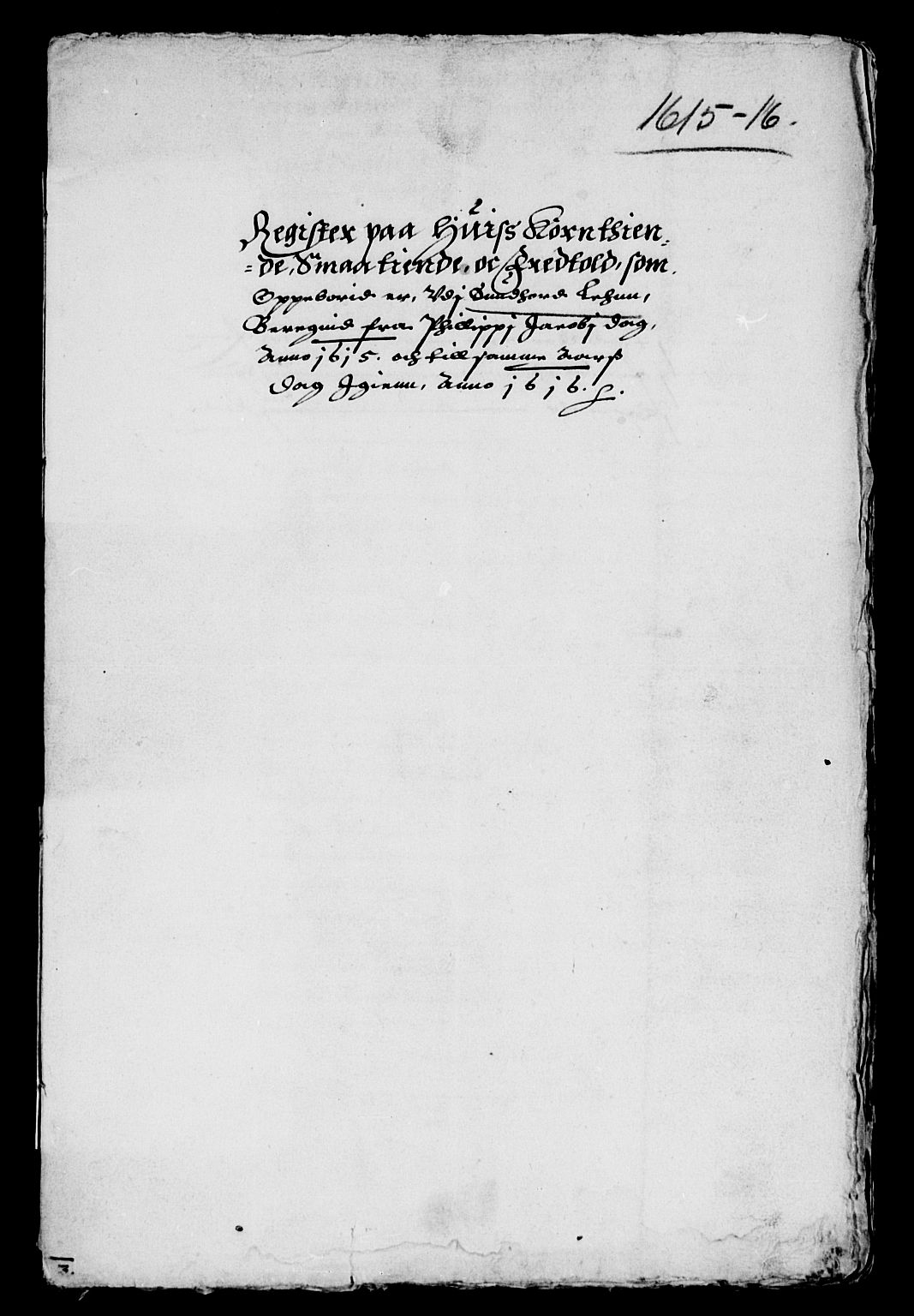 Rentekammeret inntil 1814, Reviderte regnskaper, Lensregnskaper, AV/RA-EA-5023/R/Rb/Rbt/L0020: Bergenhus len, 1615-1617