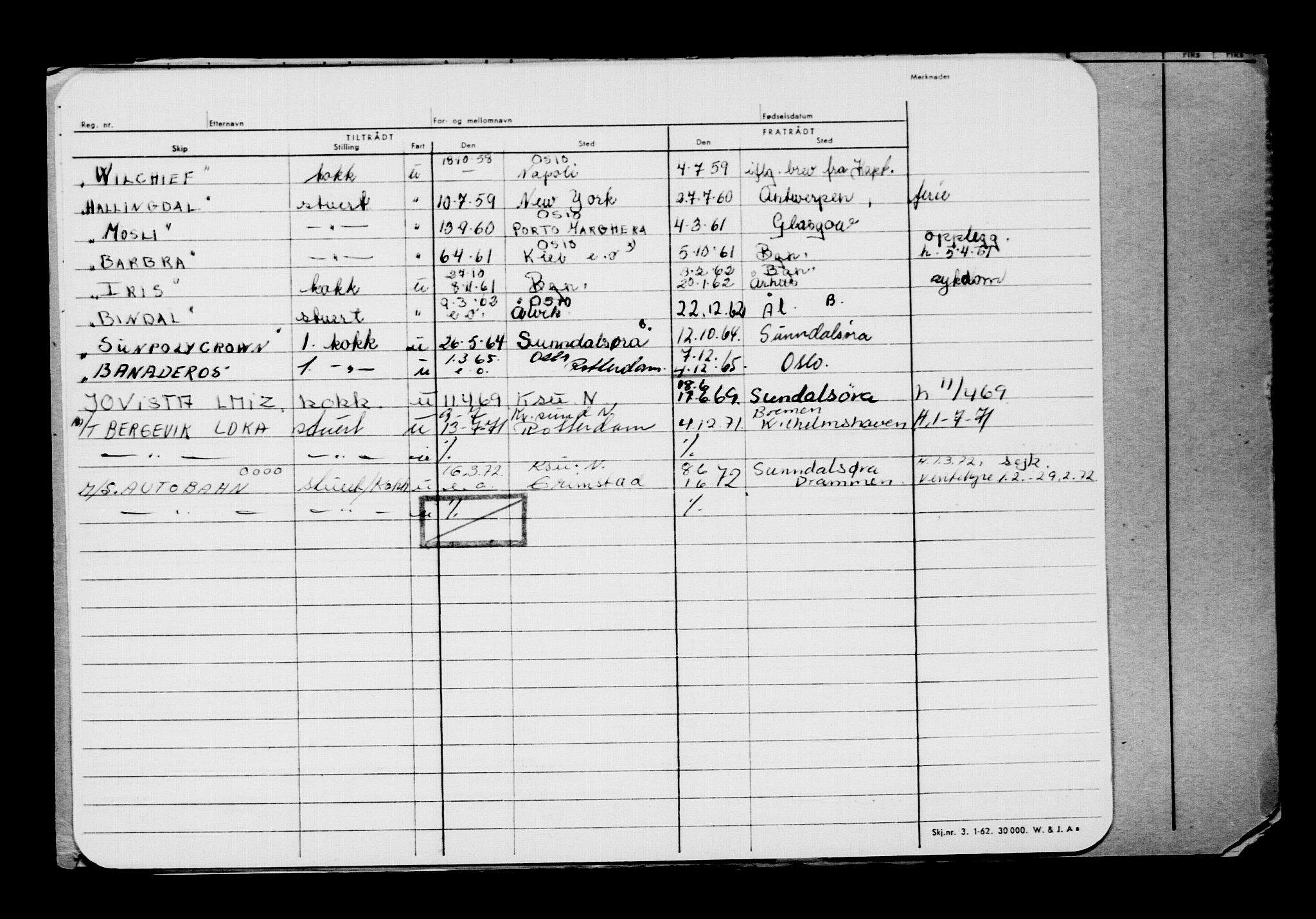 Direktoratet for sjømenn, AV/RA-S-3545/G/Gb/L0166: Hovedkort, 1919, s. 485