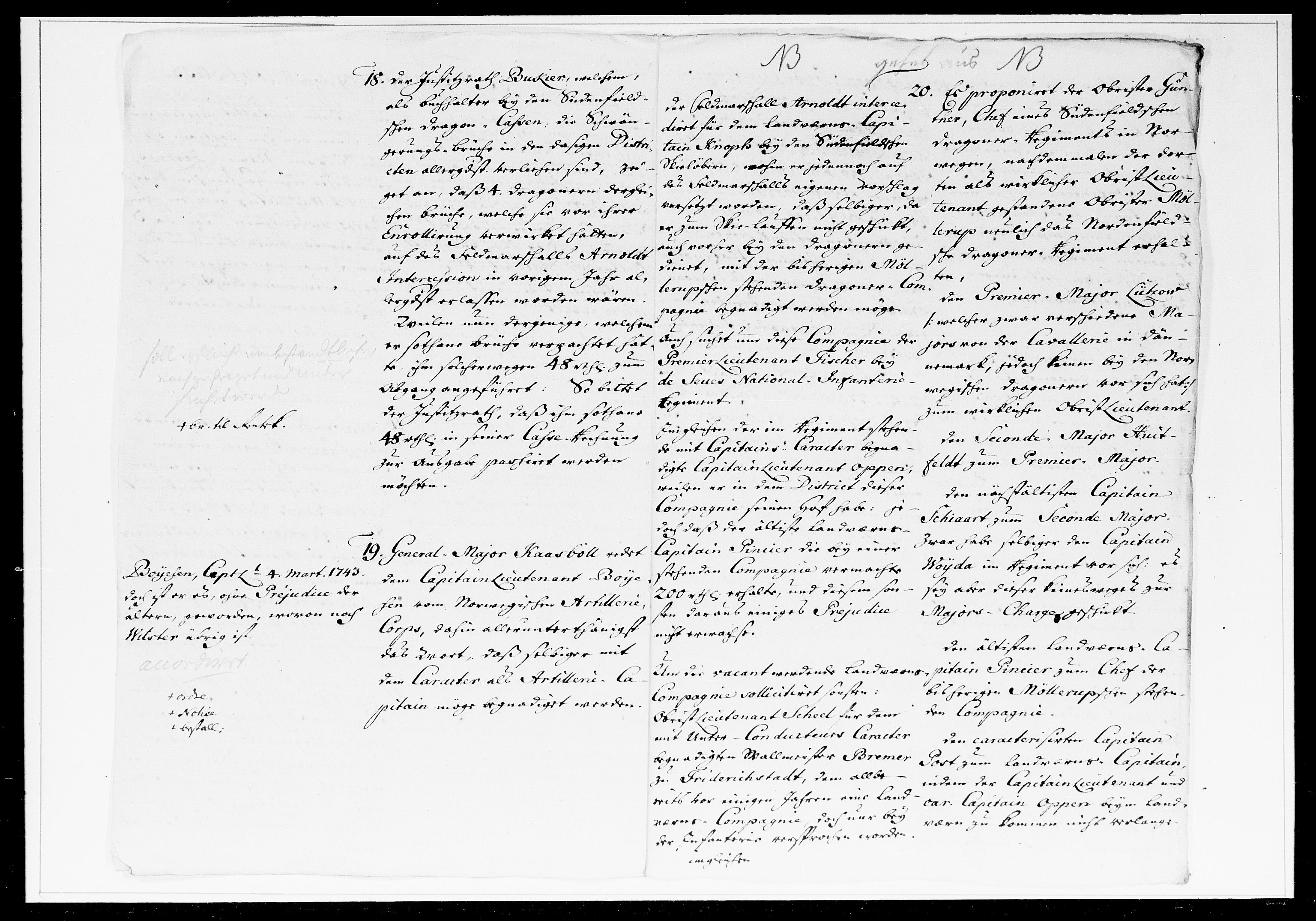 Krigskollegiet, Krigskancelliet, DRA/A-0006/-/1241-1247: Refererede sager, 1753, s. 222