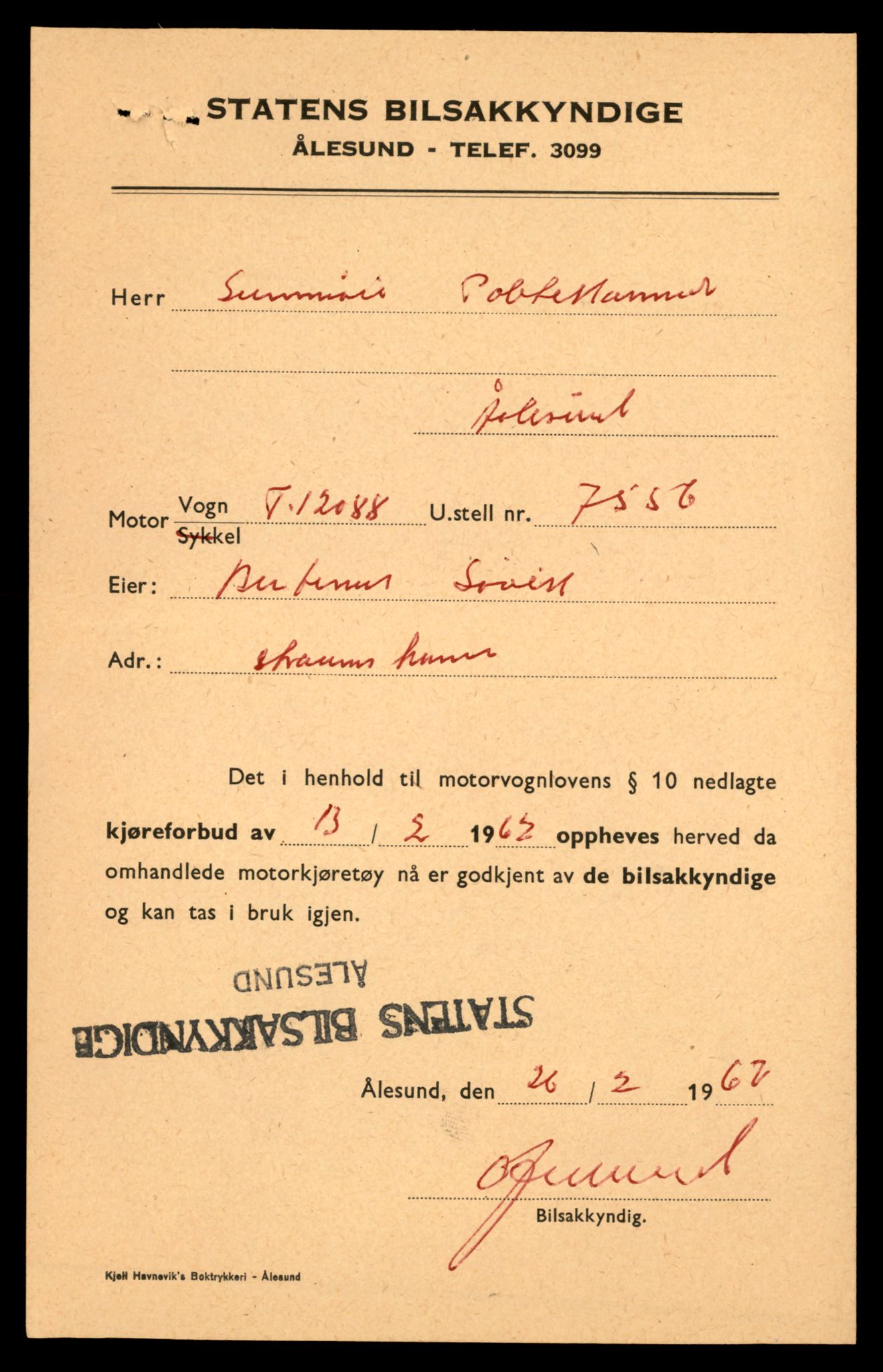 Møre og Romsdal vegkontor - Ålesund trafikkstasjon, AV/SAT-A-4099/F/Fe/L0032: Registreringskort for kjøretøy T 11997 - T 12149, 1927-1998, s. 2367