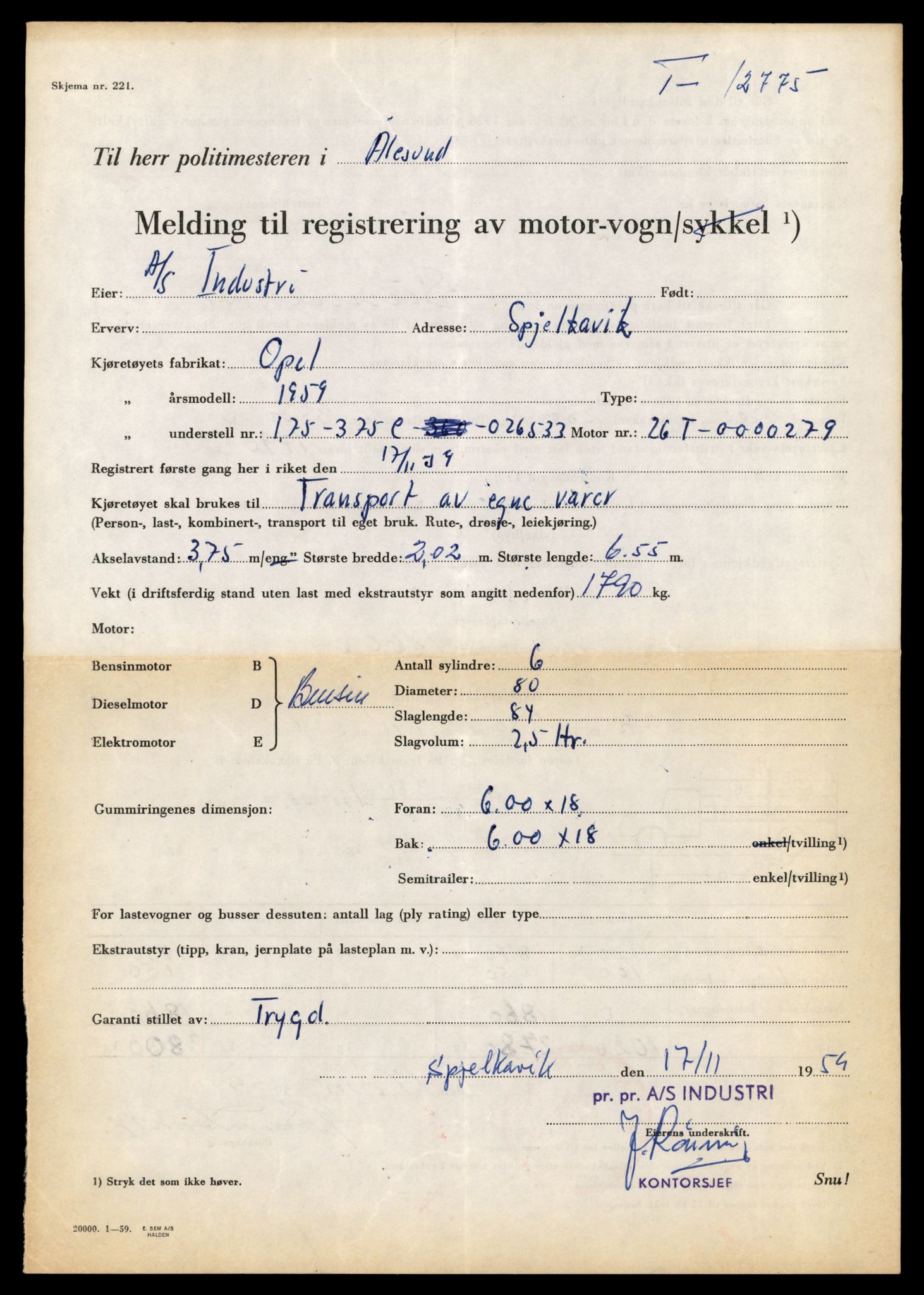 Møre og Romsdal vegkontor - Ålesund trafikkstasjon, AV/SAT-A-4099/F/Fe/L0035: Registreringskort for kjøretøy T 12653 - T 12829, 1927-1998, s. 2046