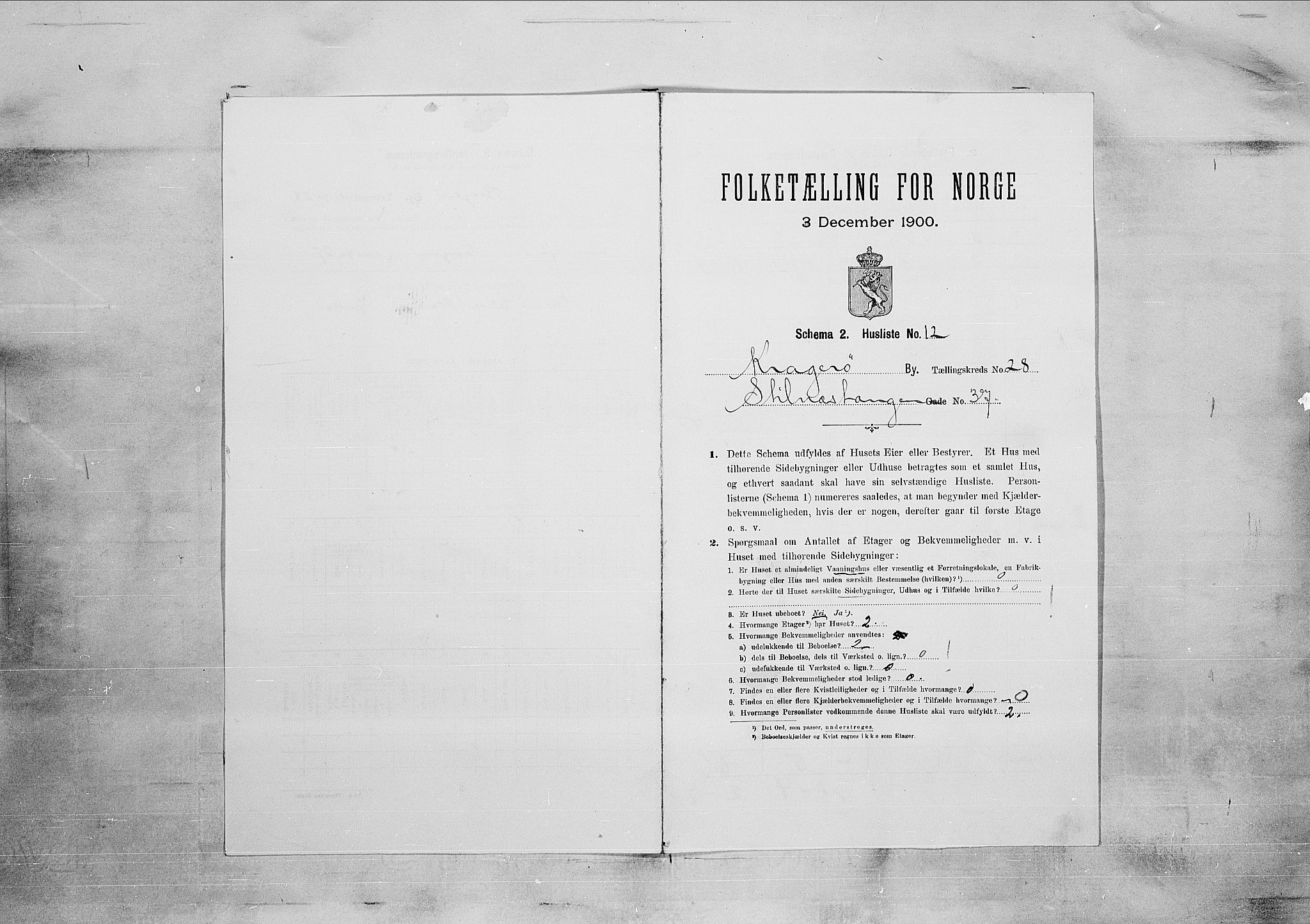 SAKO, Folketelling 1900 for 0801 Kragerø kjøpstad, 1900, s. 3537