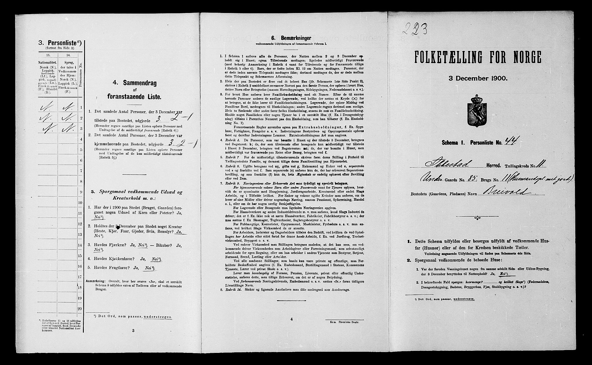 SATØ, Folketelling 1900 for 1917 Ibestad herred, 1900, s. 1443