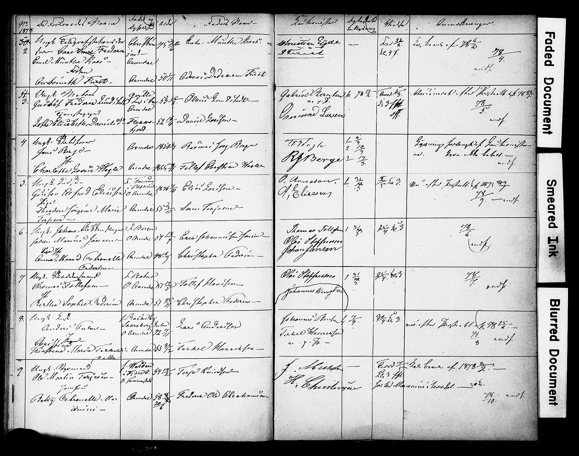 Arendal sokneprestkontor, Trefoldighet, AV/SAK-1111-0040/F/Fe/L0003: Lysningsprotokoll nr. A VI 3, 1872-1879