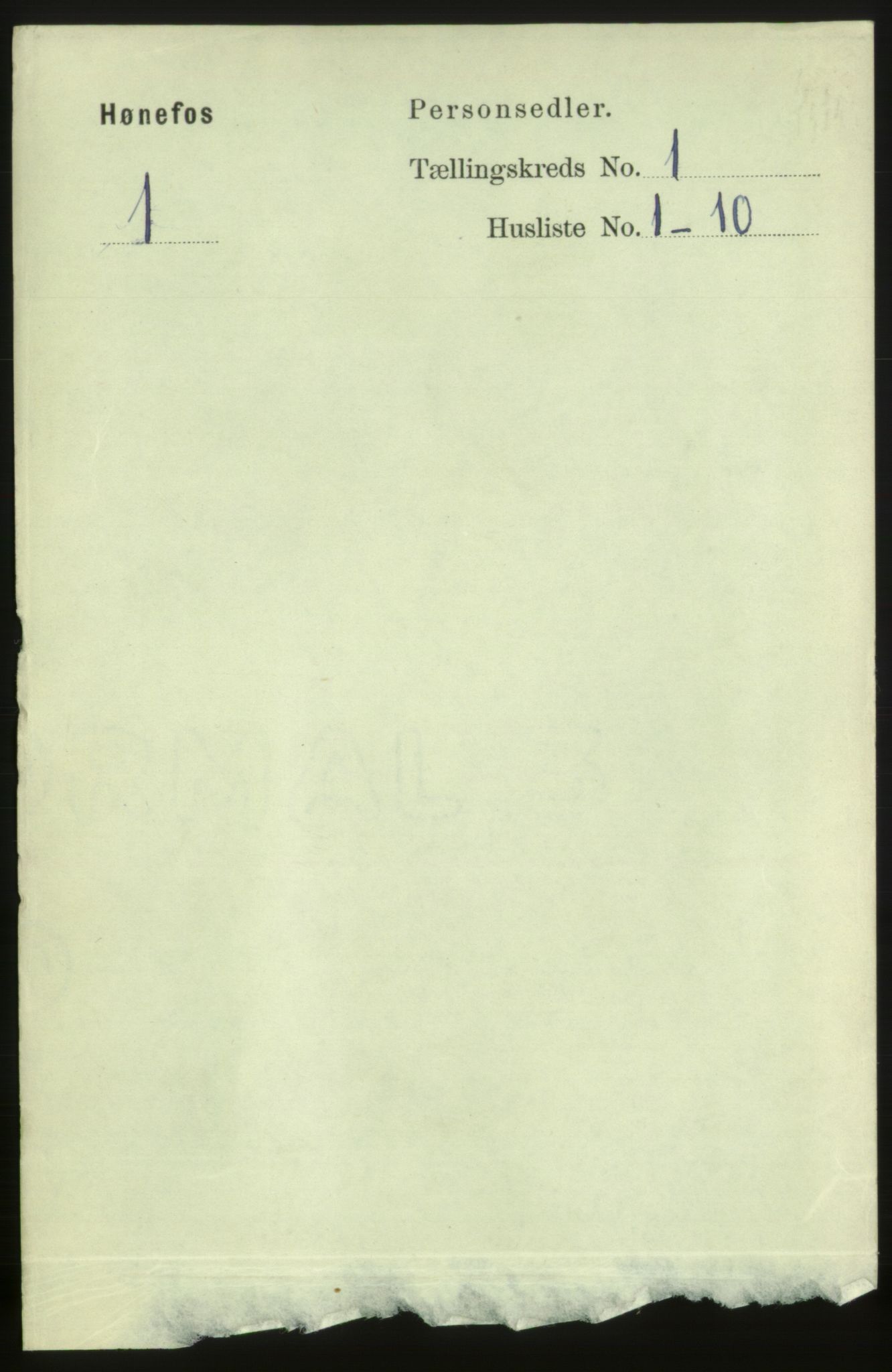 RA, Folketelling 1891 for 0601 Hønefoss kjøpstad, 1891, s. 407