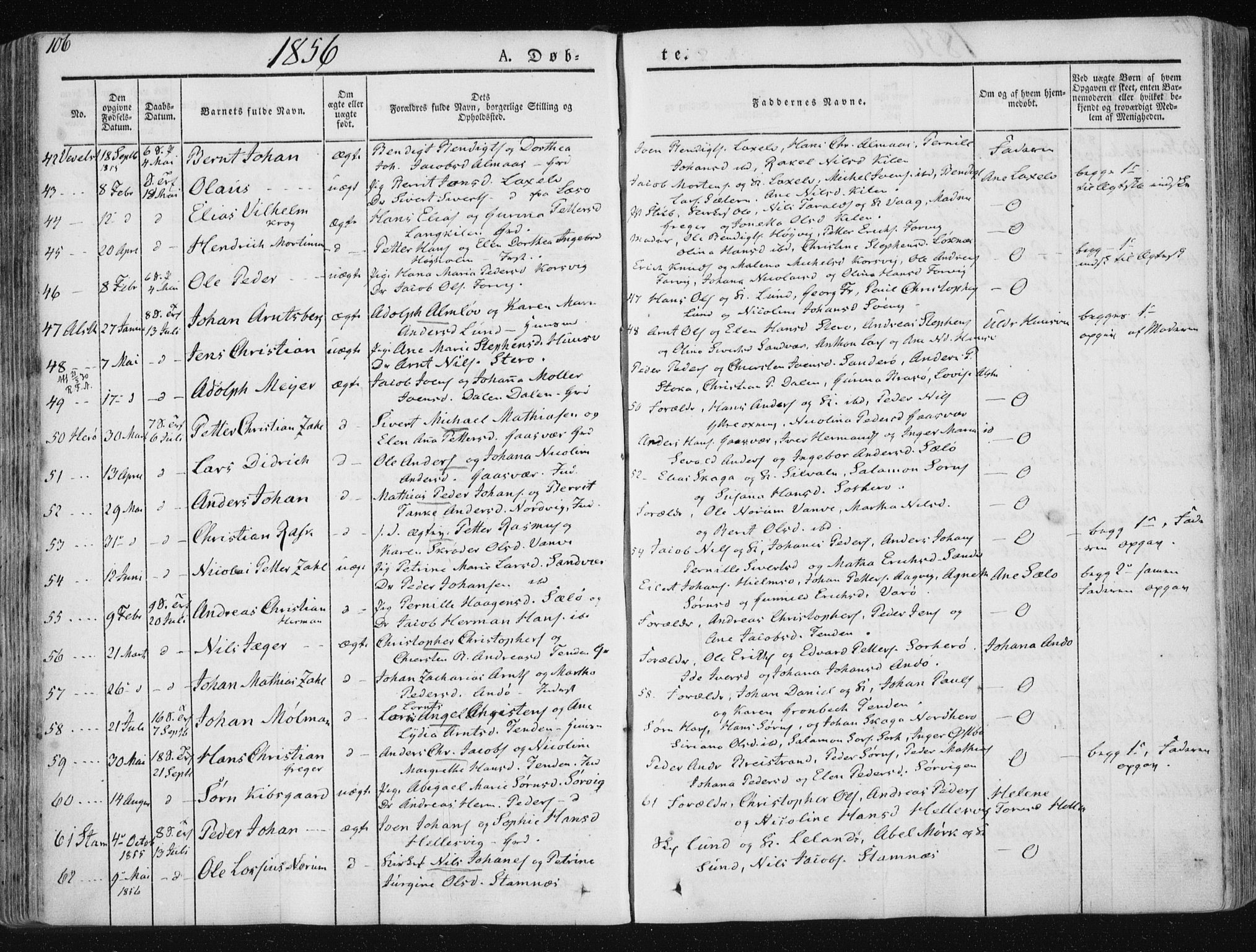 Ministerialprotokoller, klokkerbøker og fødselsregistre - Nordland, AV/SAT-A-1459/830/L0446: Ministerialbok nr. 830A10, 1831-1865, s. 106