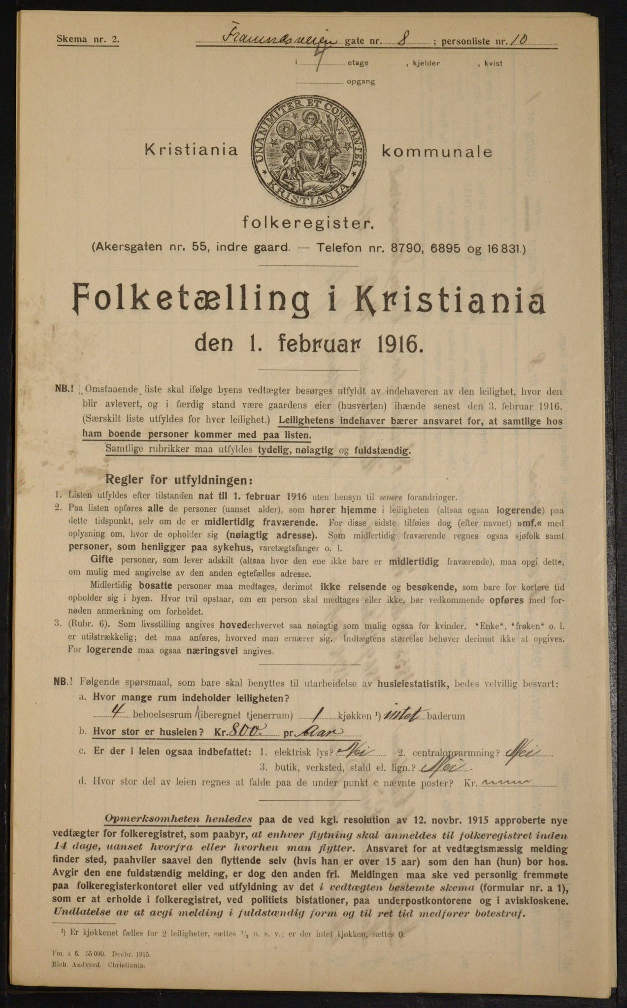 OBA, Kommunal folketelling 1.2.1916 for Kristiania, 1916, s. 25825