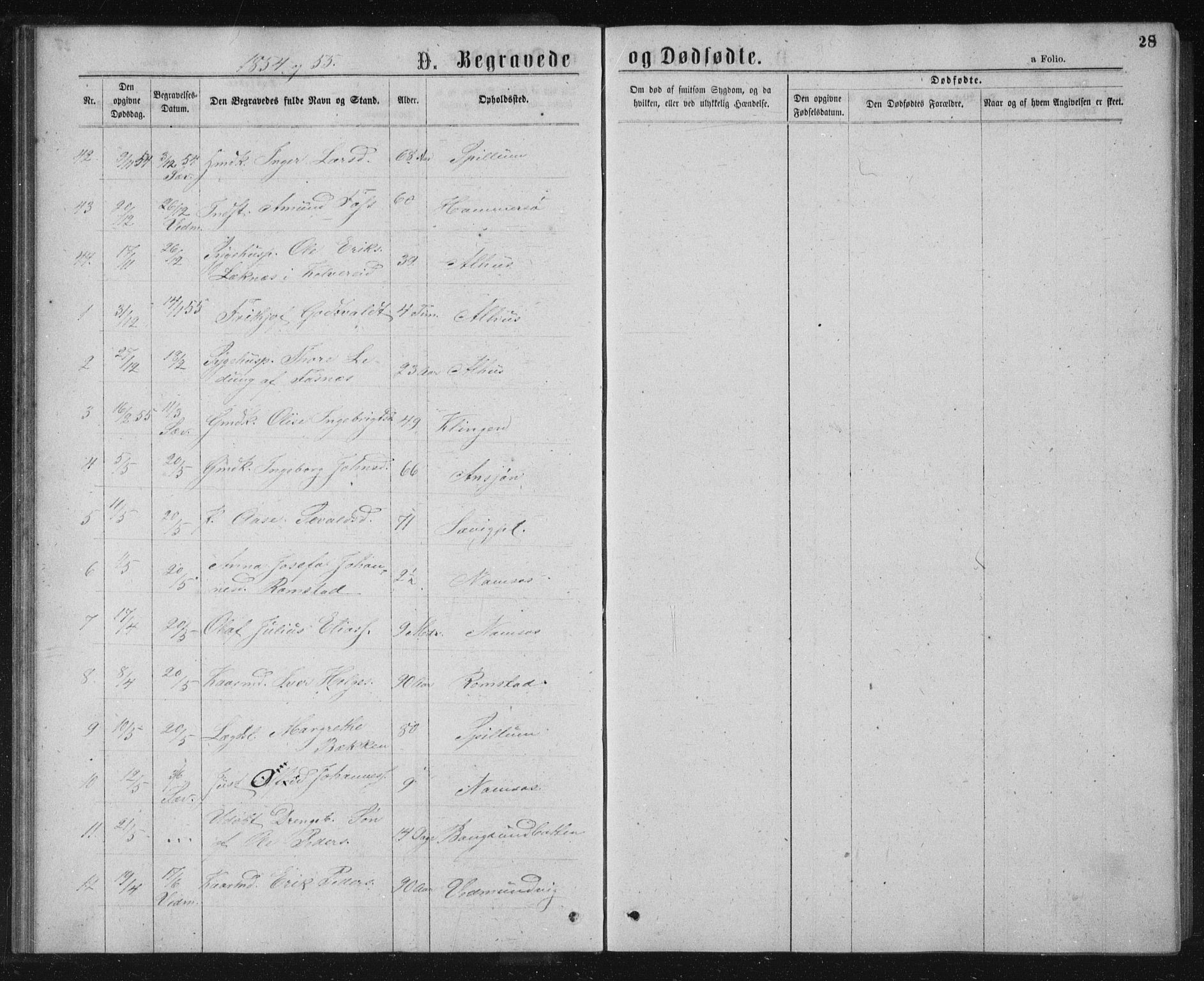 Ministerialprotokoller, klokkerbøker og fødselsregistre - Nord-Trøndelag, AV/SAT-A-1458/768/L0569: Ministerialbok nr. 768A04, 1836-1865, s. 28