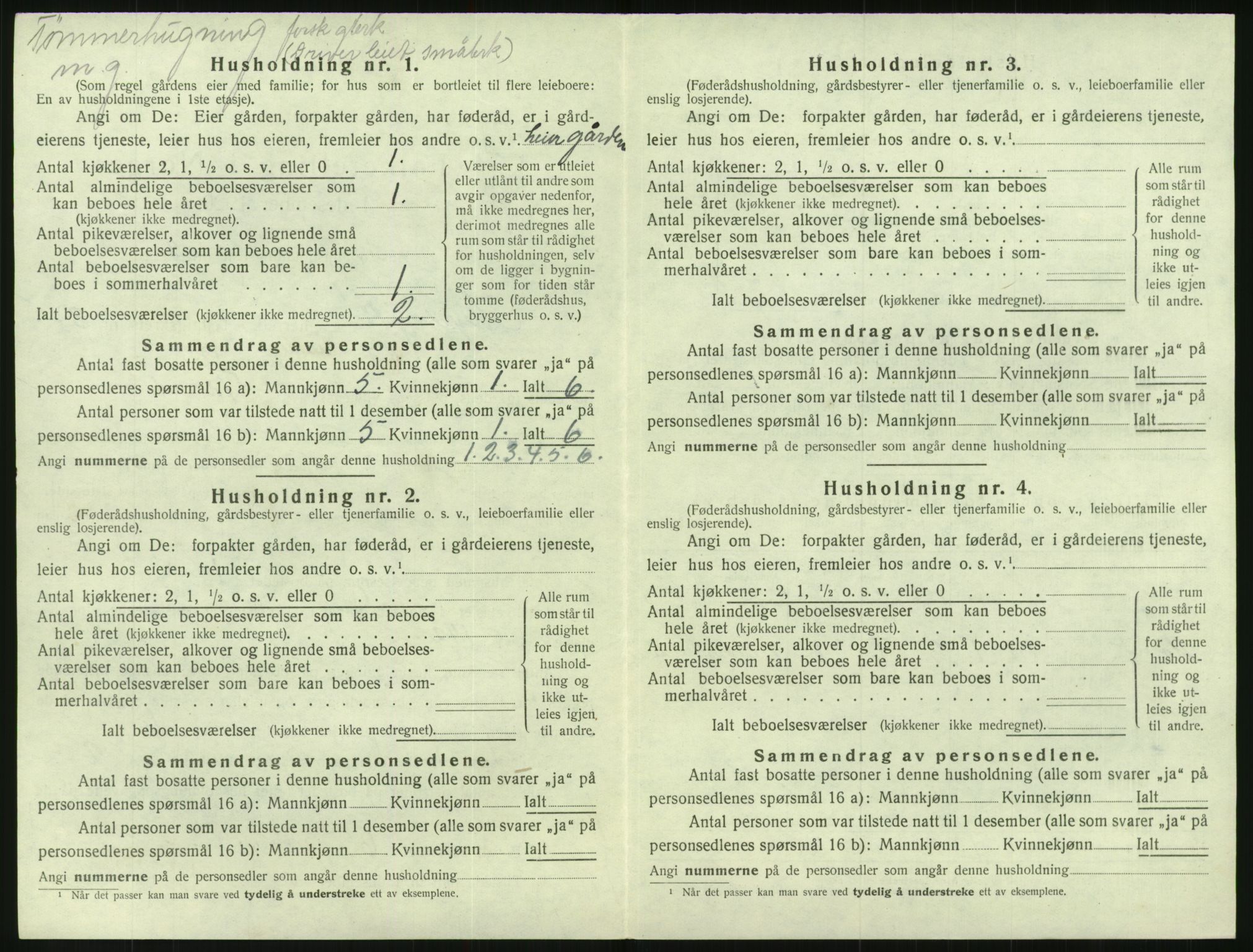 SAK, Folketelling 1920 for 0932 Mykland herred, 1920, s. 177