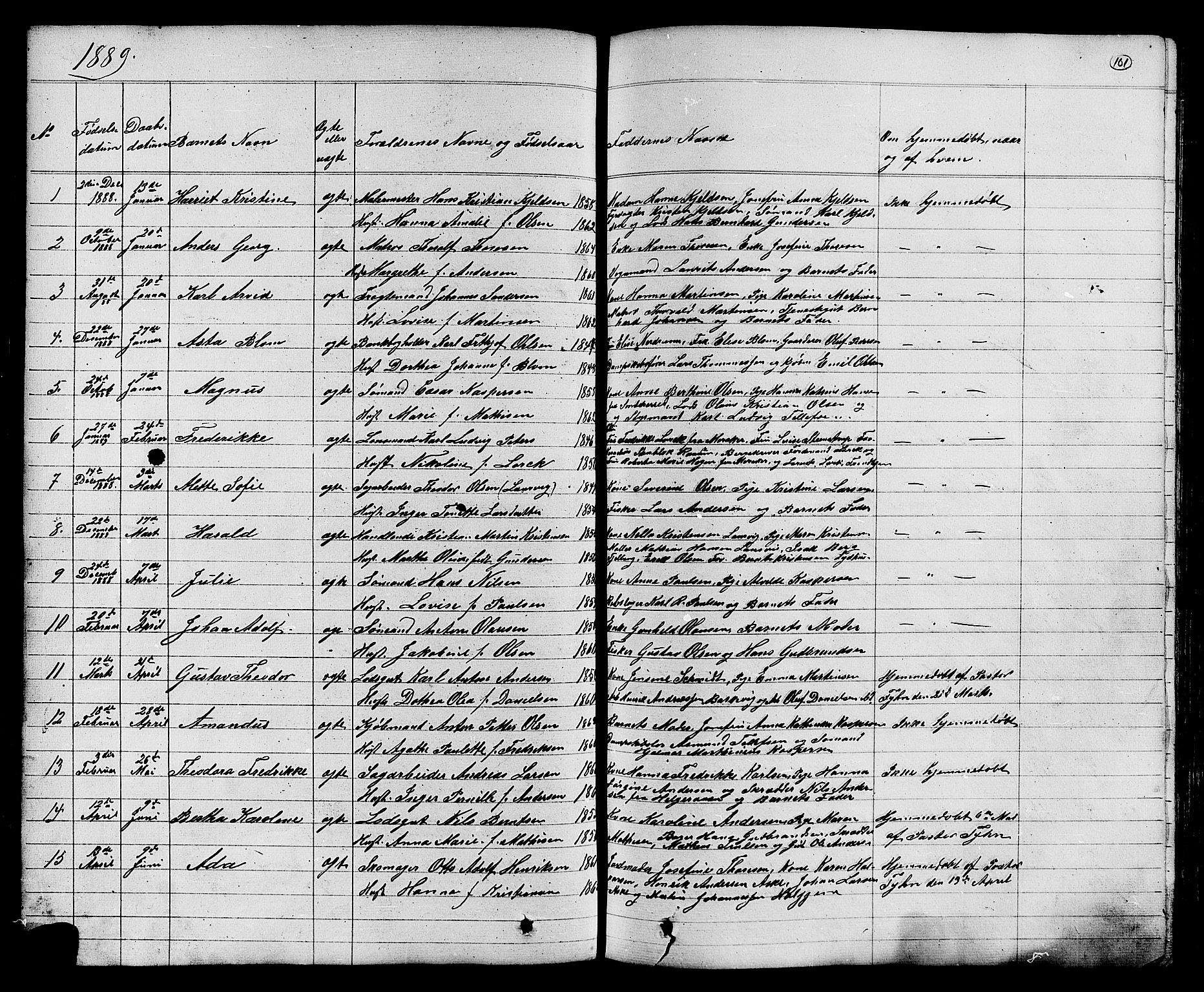 Stavern kirkebøker, AV/SAKO-A-318/G/Ga/L0002: Klokkerbok nr. 2, 1839-1909, s. 101