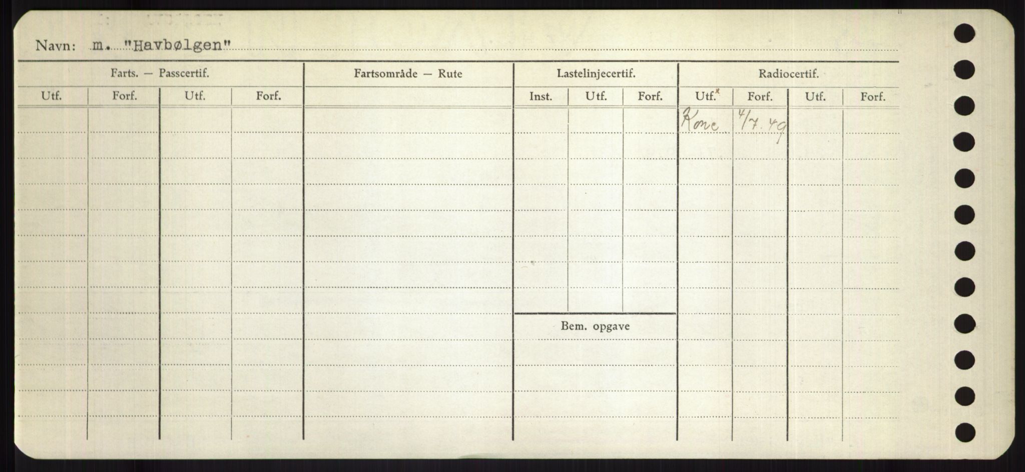 Sjøfartsdirektoratet med forløpere, Skipsmålingen, RA/S-1627/H/Hd/L0014: Fartøy, H-Havl, s. 496