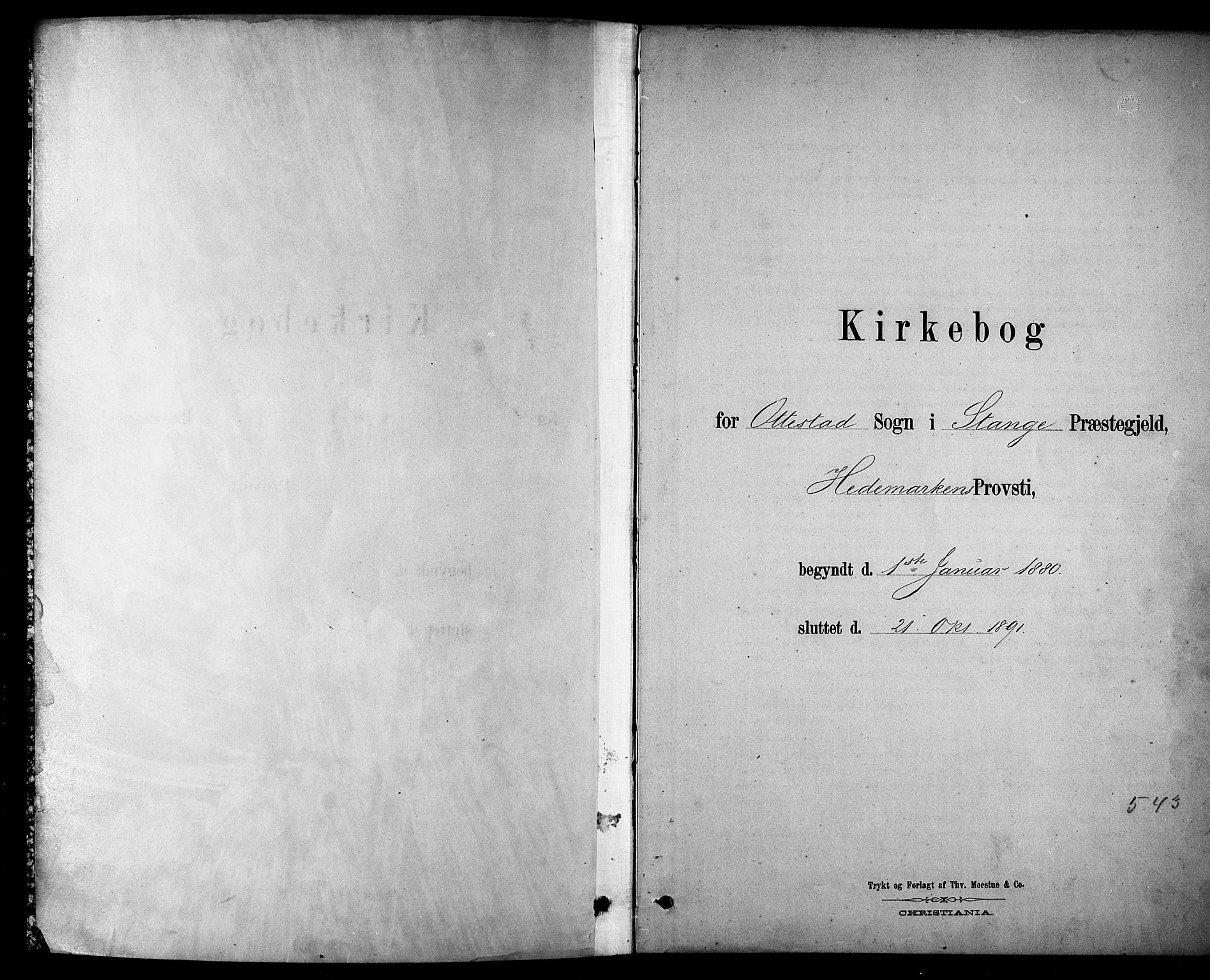 Stange prestekontor, SAH/PREST-002/K/L0019: Ministerialbok nr. 19, 1880-1891