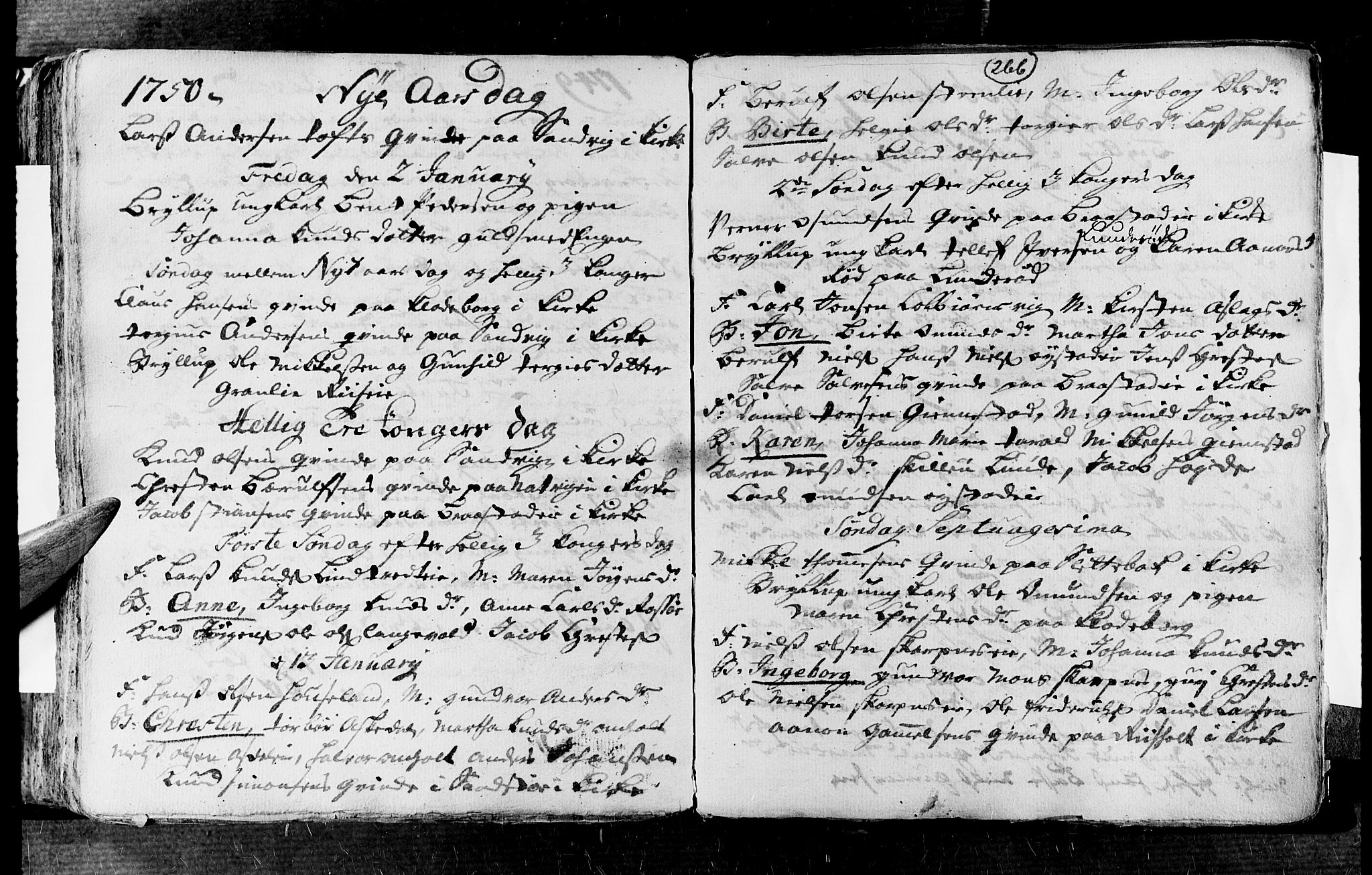 Øyestad sokneprestkontor, AV/SAK-1111-0049/F/Fa/L0004: Ministerialbok nr. A 4, 1730-1750, s. 266